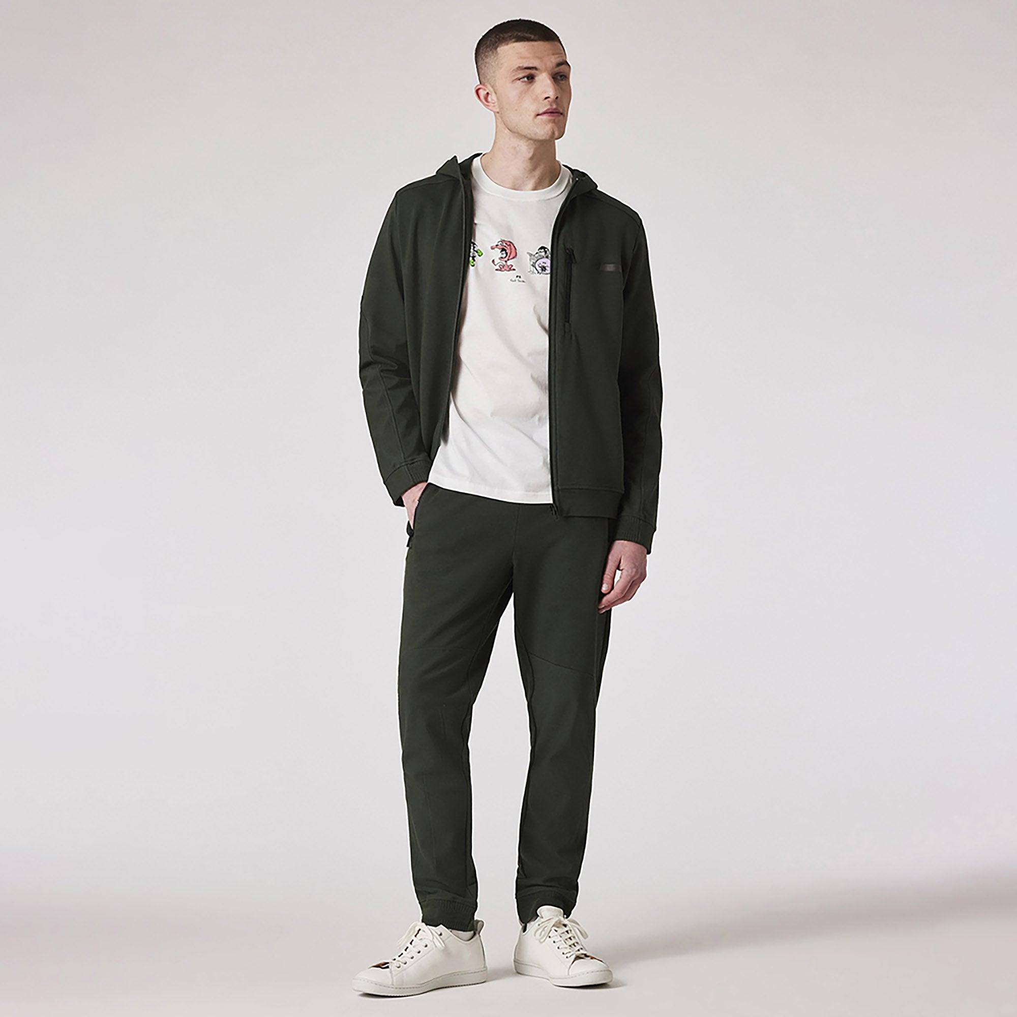 Product image 3 of 7 of Paul Smith Men's Stretch-Cotton Zip Hoodie - Green