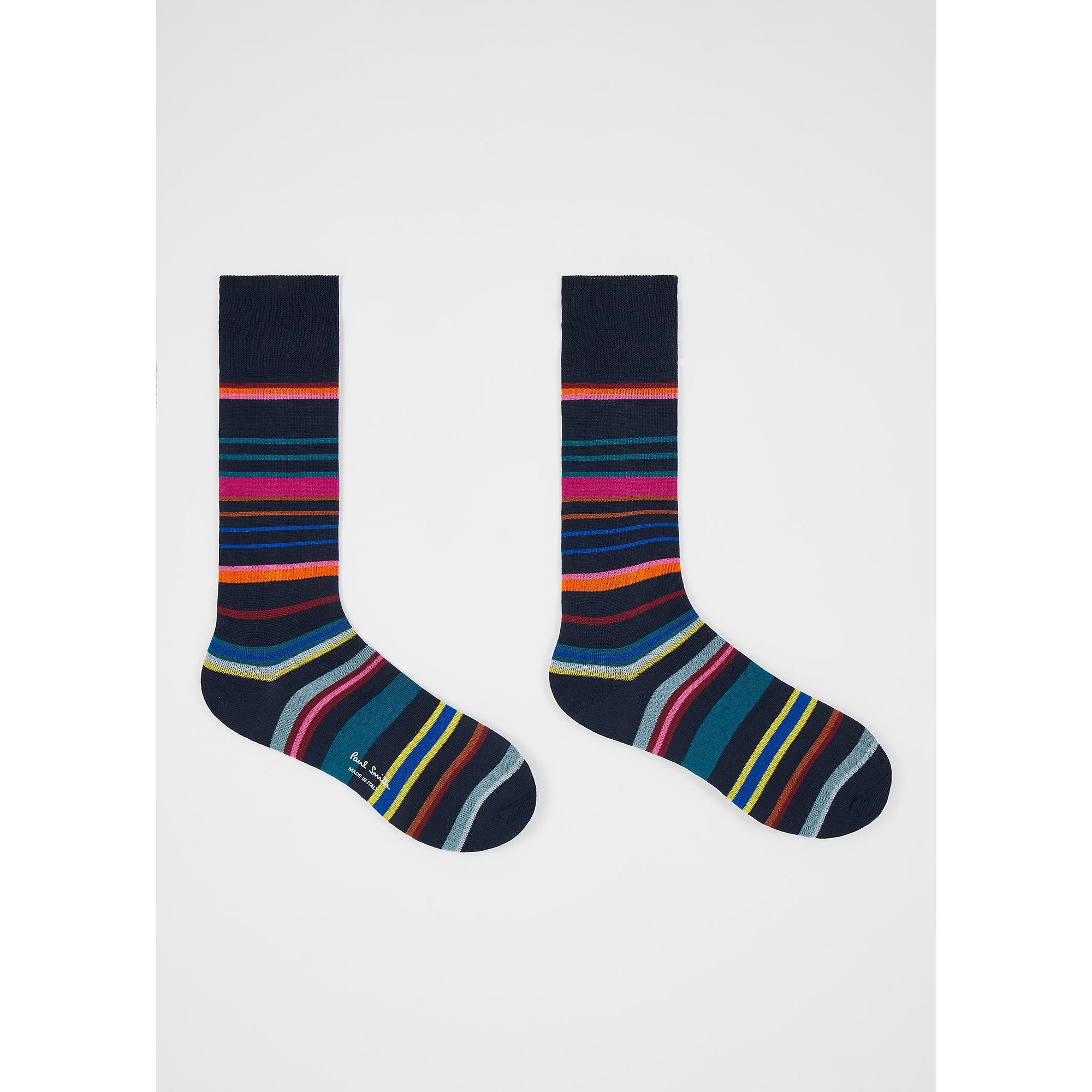 Product image 2 of 4 of Paul Smith Men's Striped 3 Pack Socks - Navy