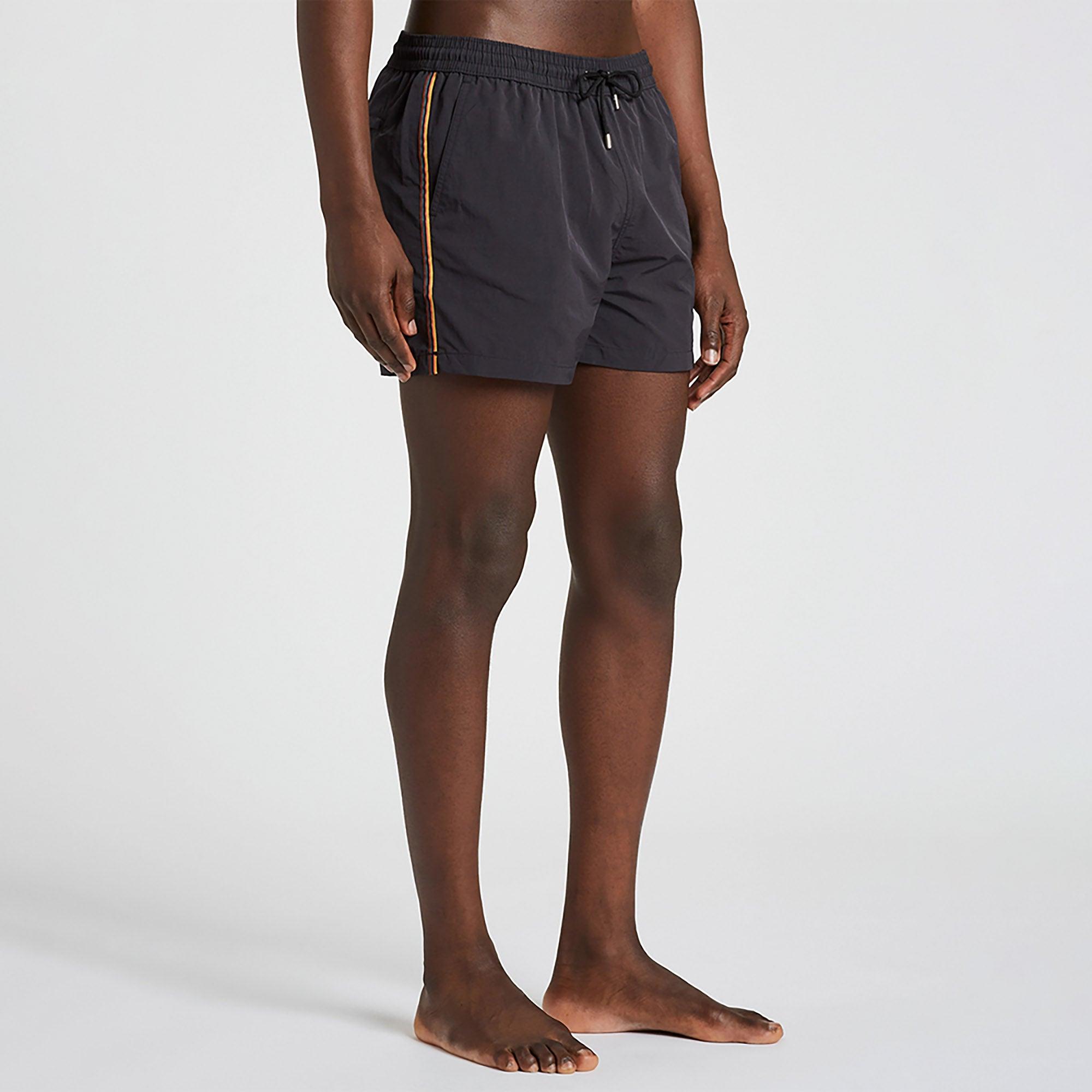 Product image 2 of 6 of Paul Smith Men's Swim Shorts With 'Artist Stripe' Trim - Black