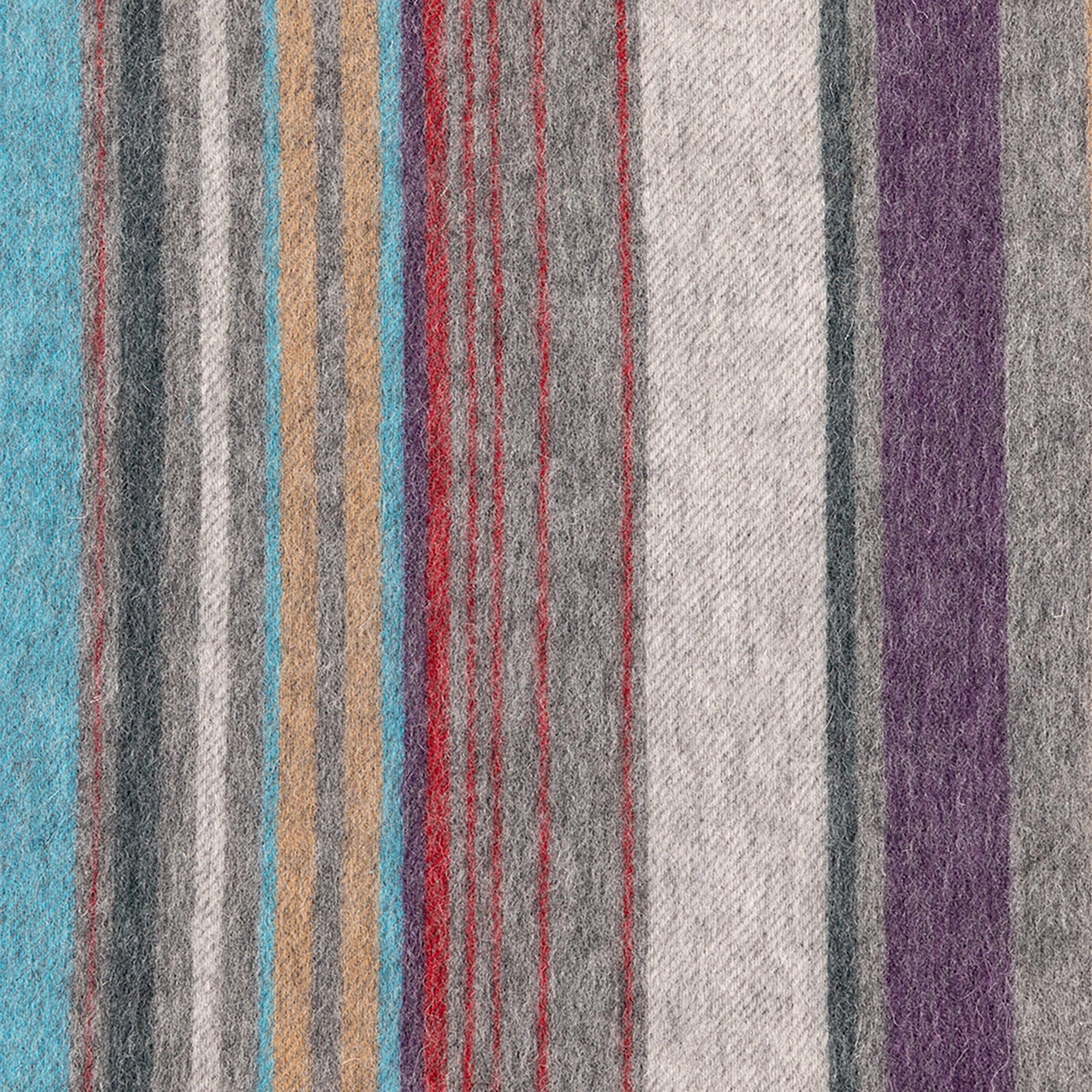 Product image 3 of 4 of Paul Smith Men's Wool Multi Colour Stripe Scarf - Grey