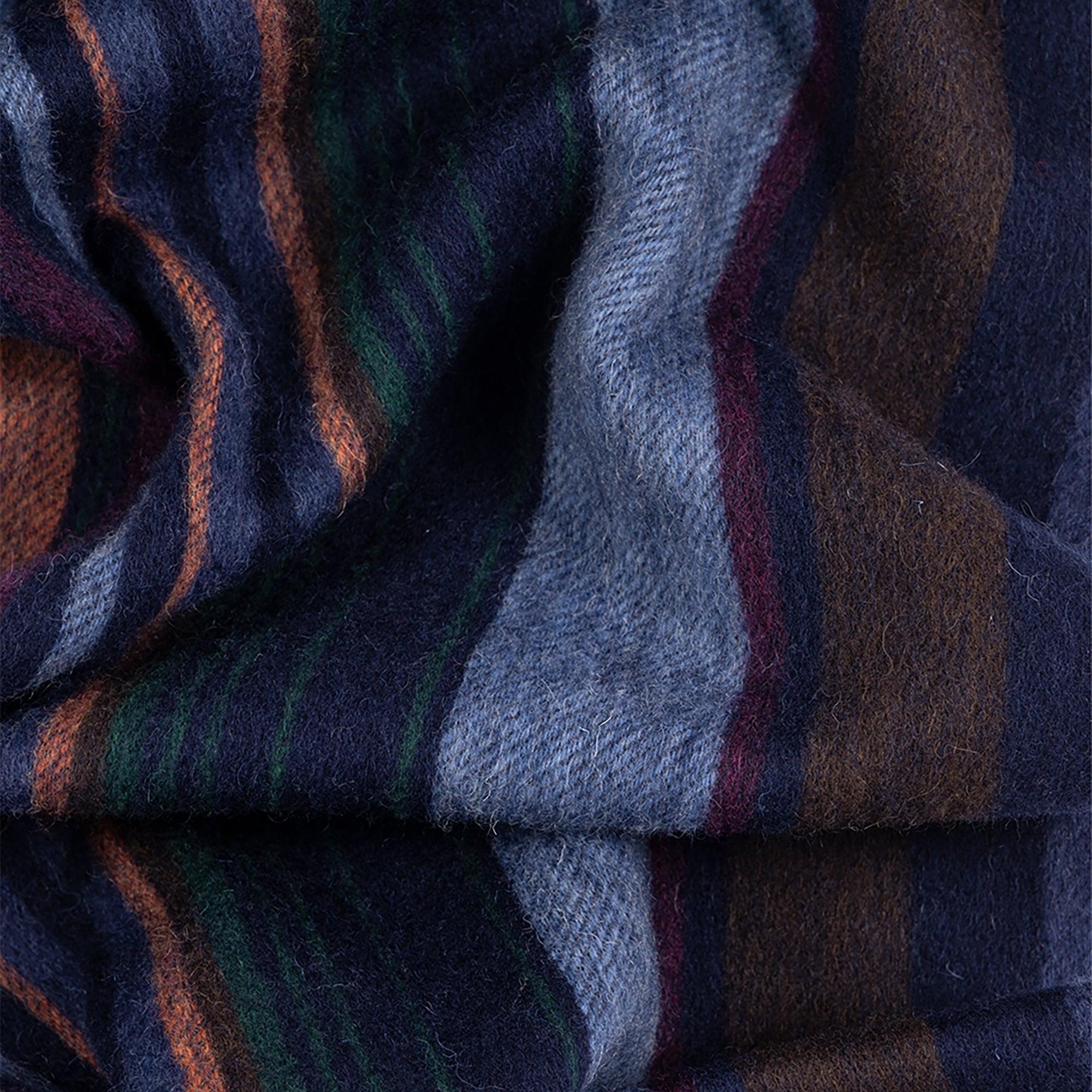 Product image 4 of 4 of Paul Smith Men's Wool Multi Colour Stripe Scarf - Navy