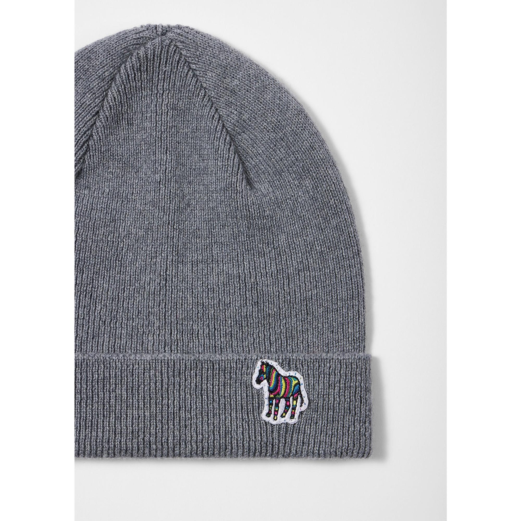 Product image 2 of 2 of Paul Smith Men's Zebra Beanie Hat - Slate