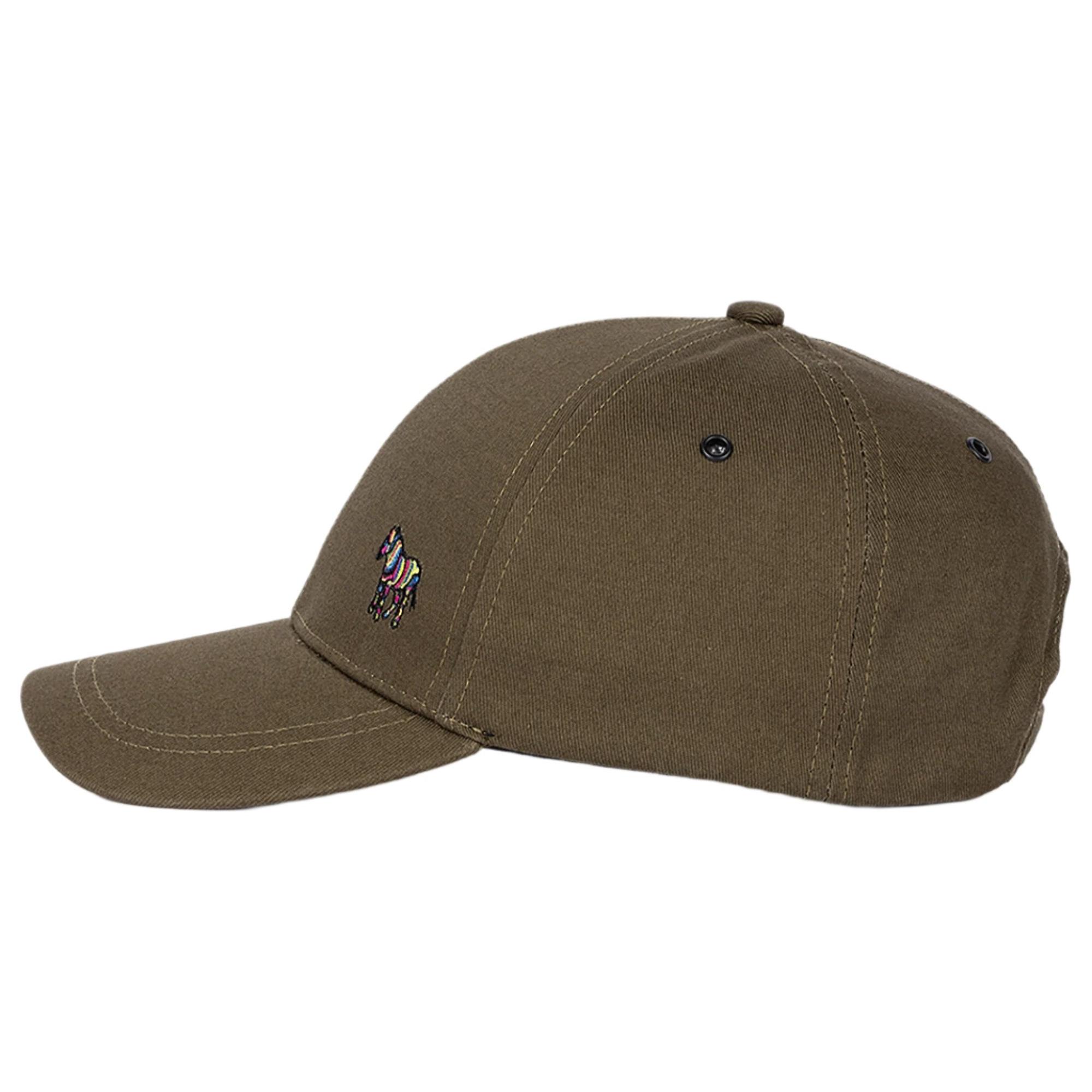 Product image 1 of 4 of Paul Smith Men's Cotton Zebra Logo Baseball Cap - Khaki Green