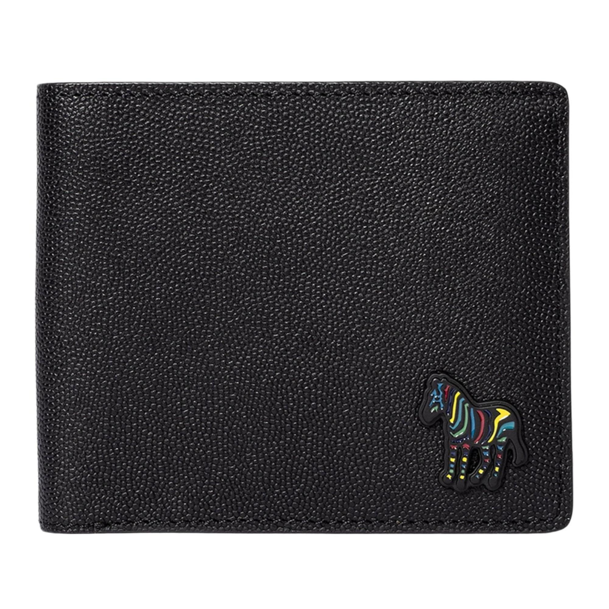 Product image 1 of 4 of Paul Smith Men's Zebra Logo Leather Billfold Wallet - Black