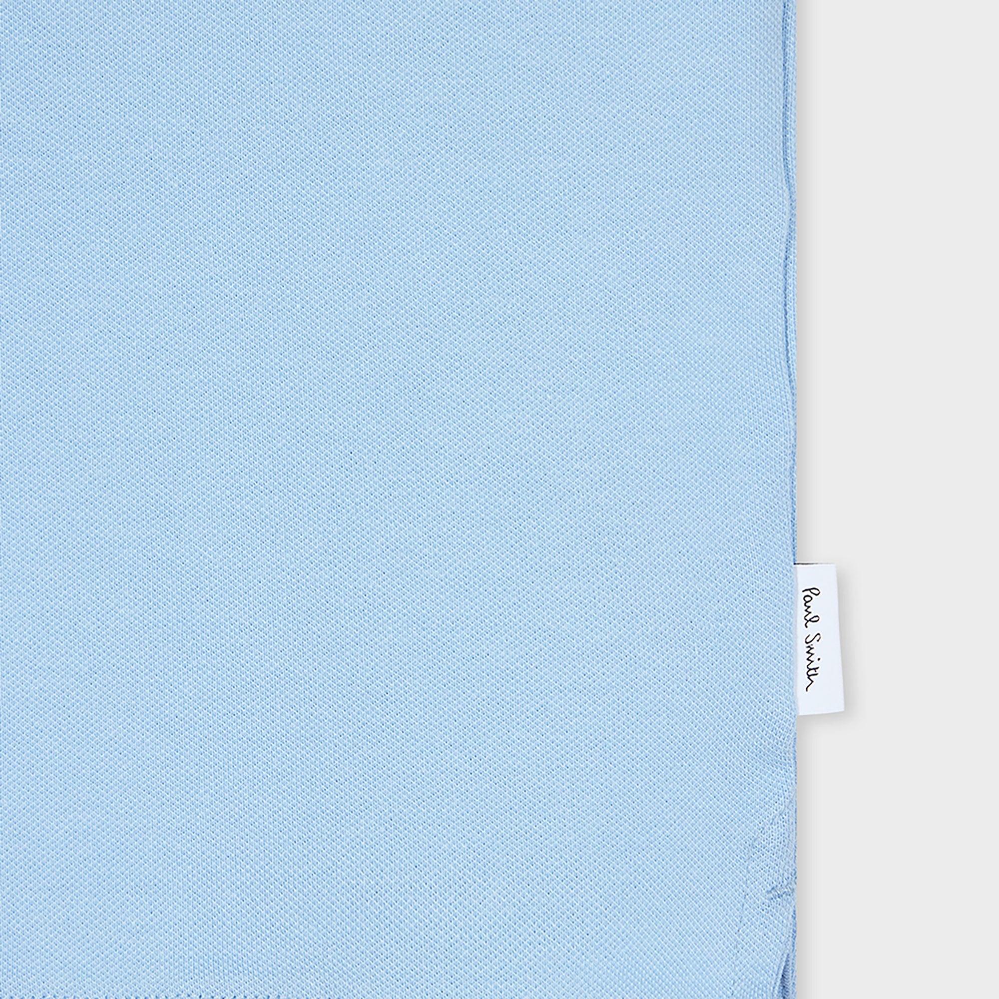 Product image 2 of 2 of Paul Smith Men's Zip-Neck Polo Shirt With Contrast Tipping - Light Blue