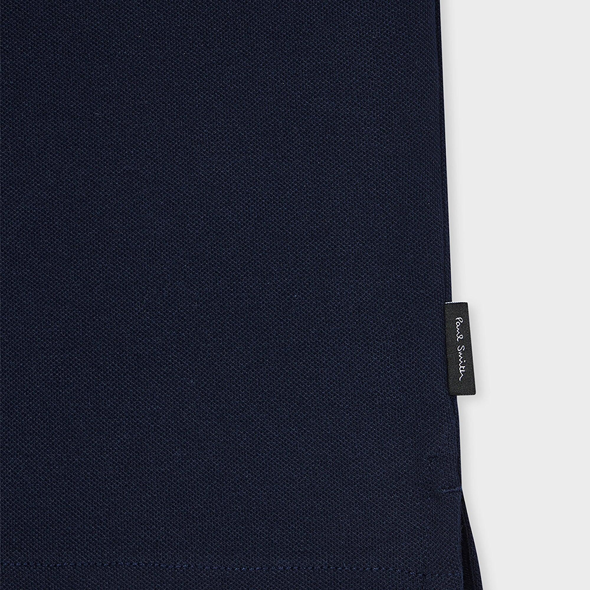 Product image 2 of 2 of Paul Smith Men's Zip-Neck Polo Shirt With Contrast Tipping - Navy
