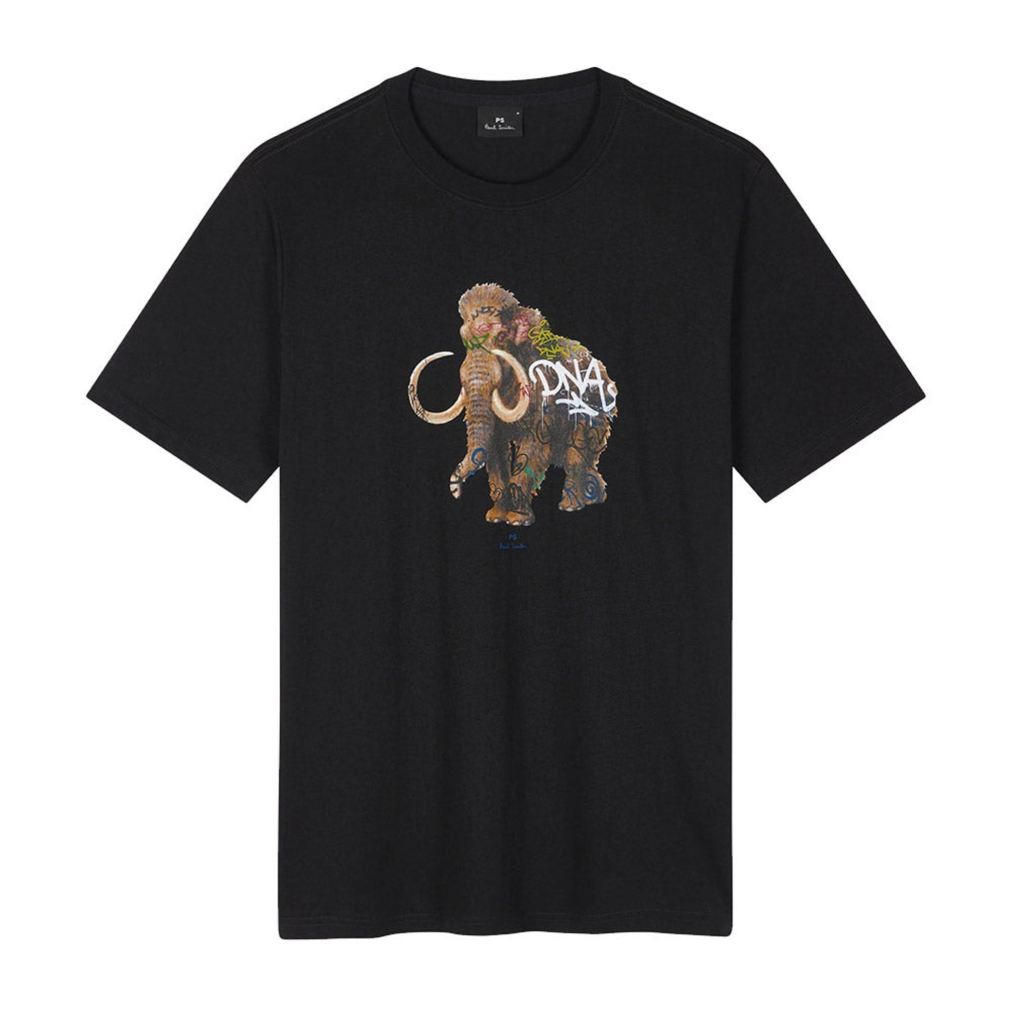Product image 1 of 2 of Paul Smith Men's 'Graffiti Mammoth' Print T-Shirt - Black