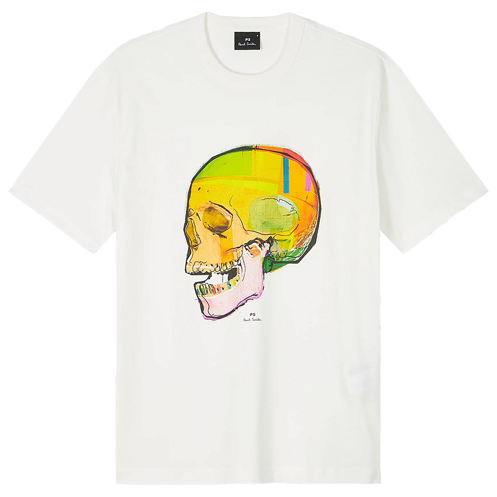 Product image 1 of 2 of PS By Paul Smith Men's 'Skull Sketch' Print T-Shirt - White