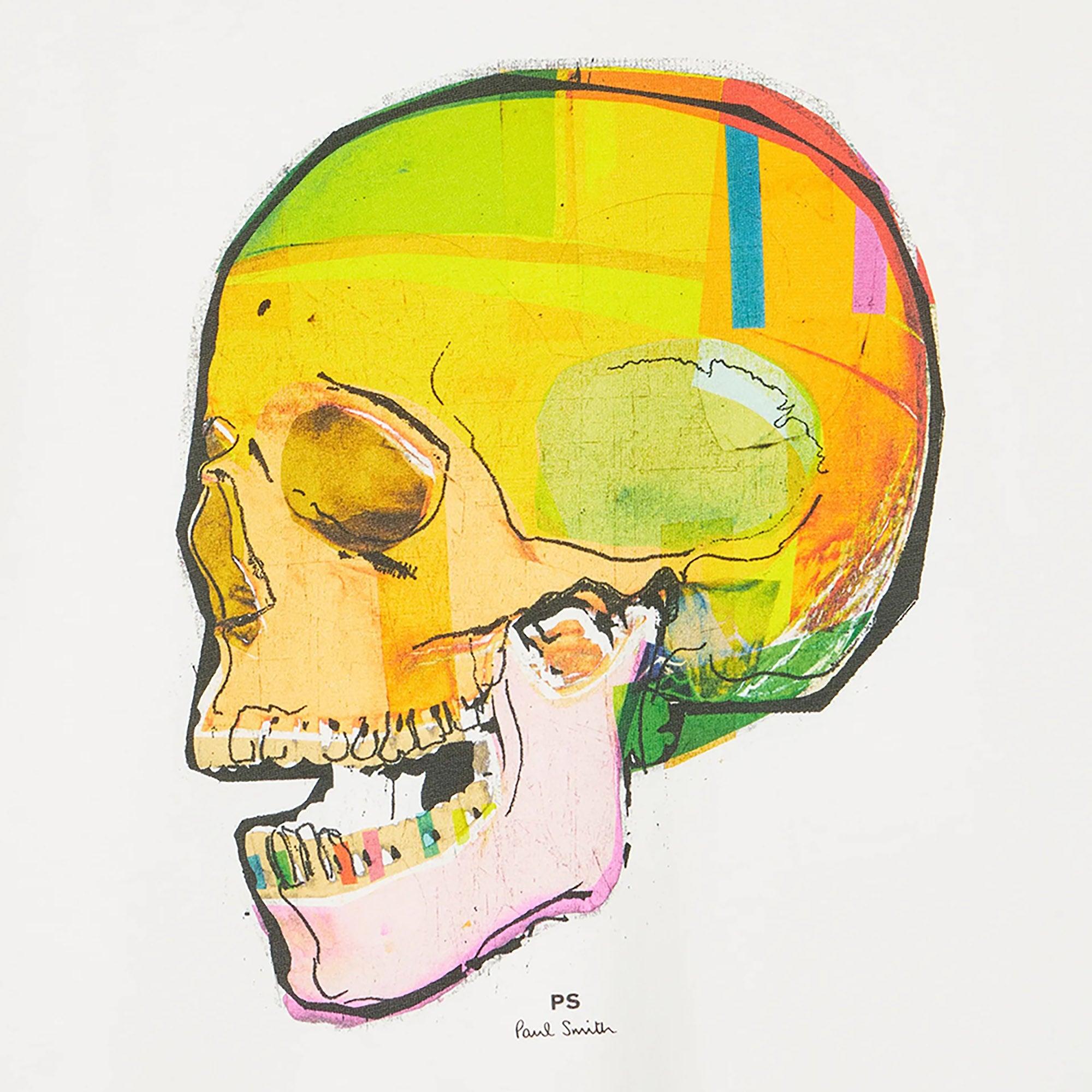 Product image 2 of 2 of PS By Paul Smith Men's 'Skull Sketch' Print T-Shirt - White