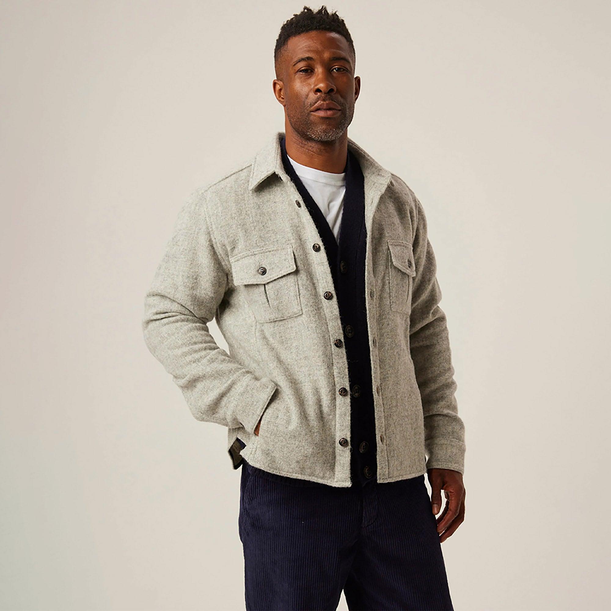 Product image 2 of 7 of Peregrine Men's Dexter Made In England Overshirt - Light Grey