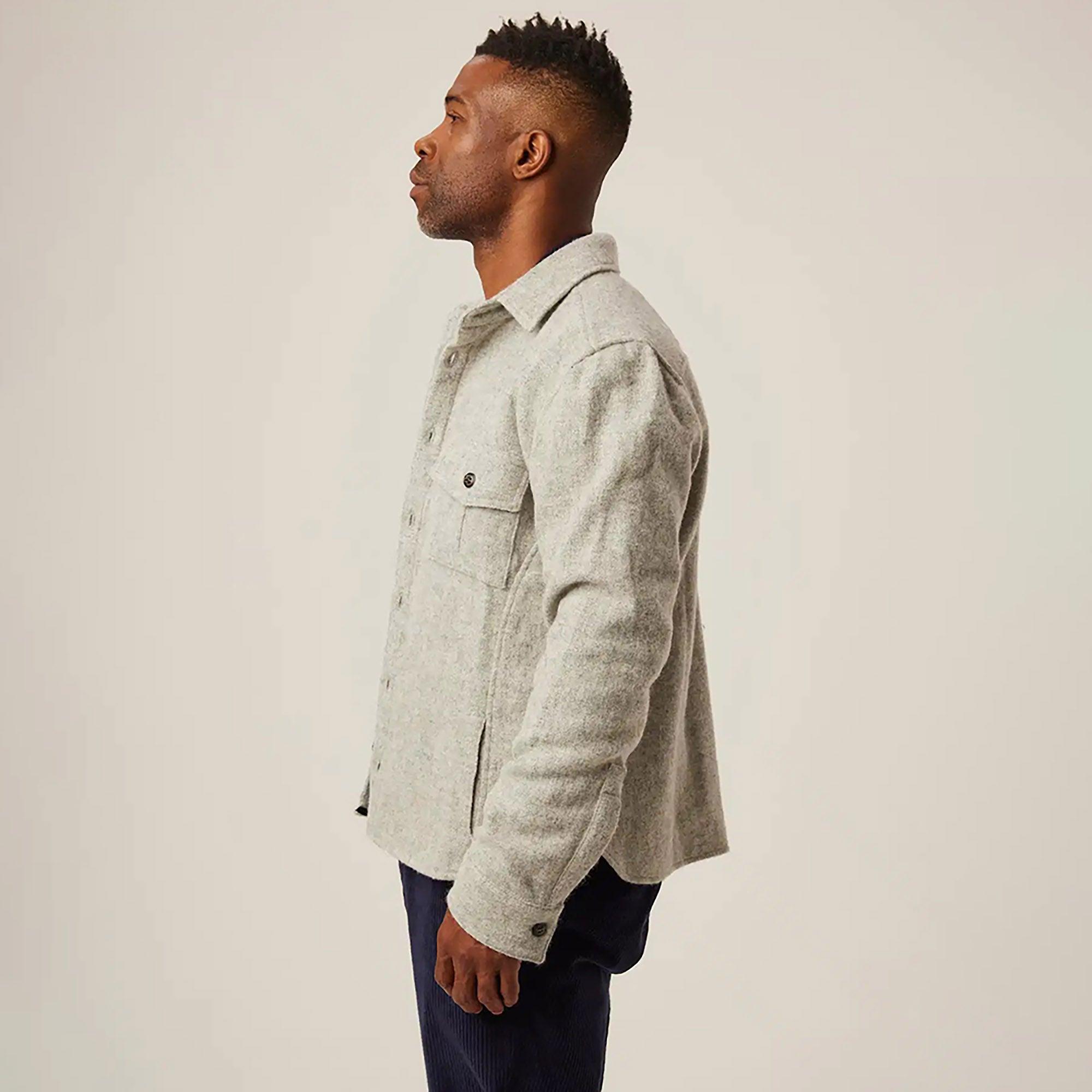 Product image 4 of 7 of Peregrine Men's Dexter Made In England Overshirt - Light Grey