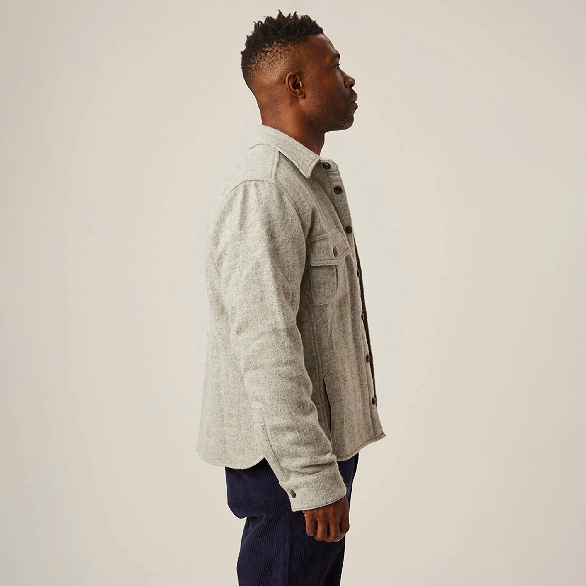 Product image 5 of 7 of Peregrine Men's Dexter Made In England Overshirt - Light Grey