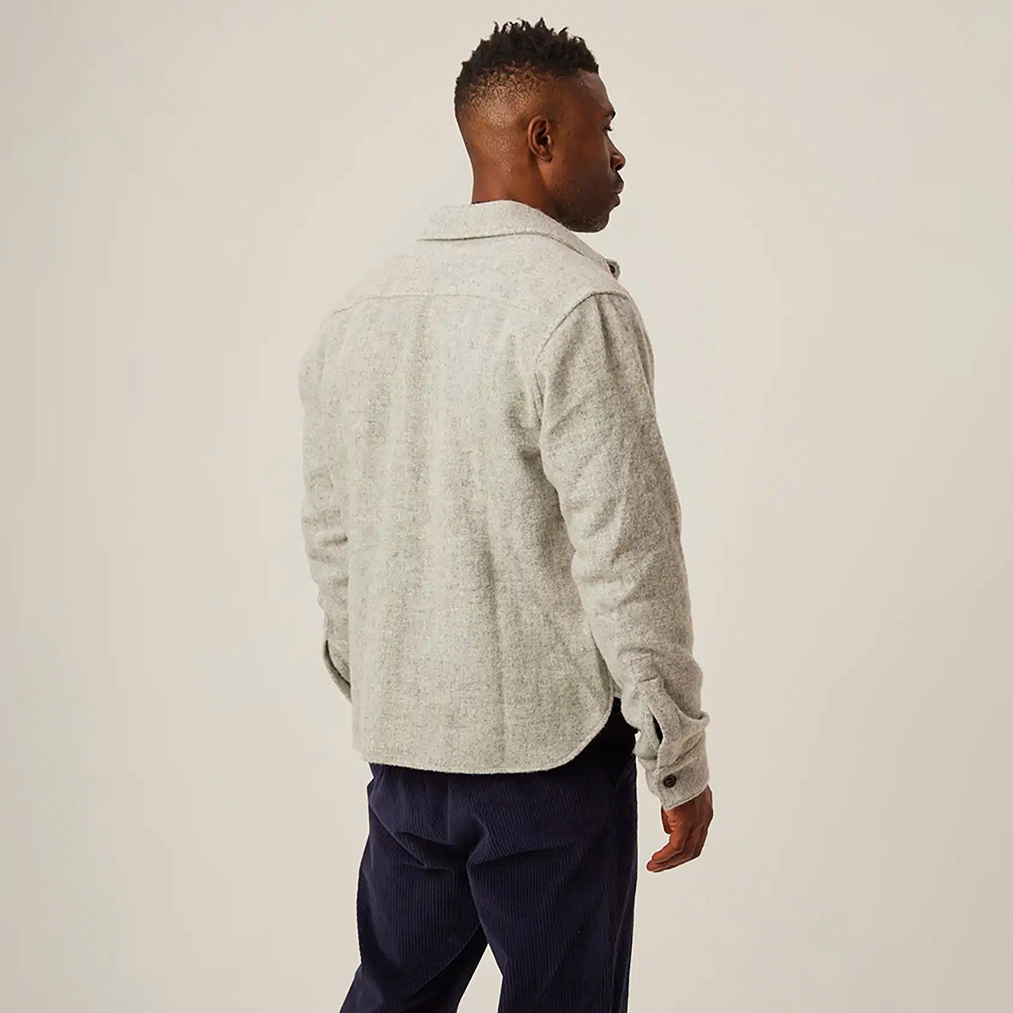 Product image 6 of 7 of Peregrine Men's Dexter Made In England Overshirt - Light Grey