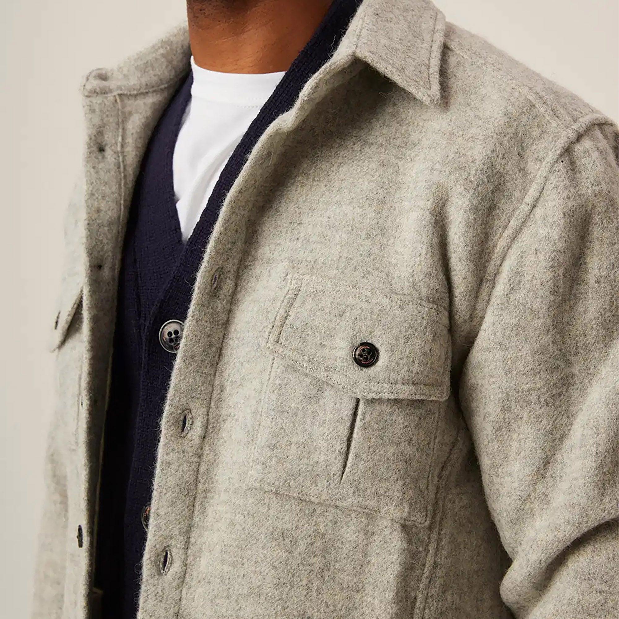 Product image 7 of 7 of Peregrine Men's Dexter Made In England Overshirt - Light Grey