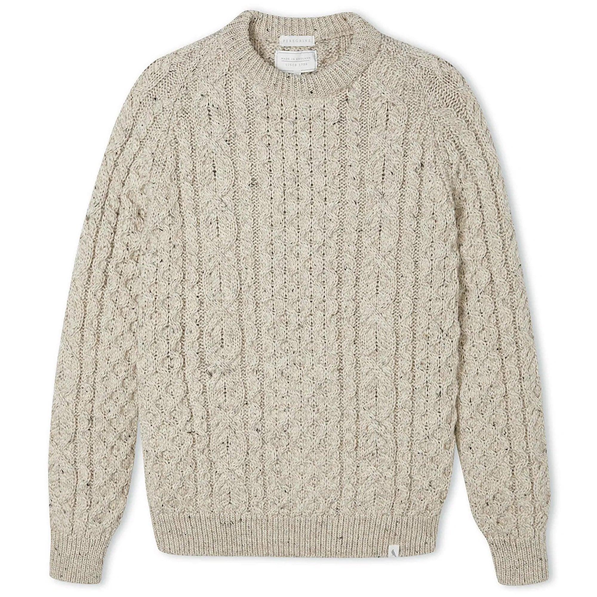 Product image 1 of 7 of Peregrine Men's Hudson Made In England Aran Jumper - Skiddaw
