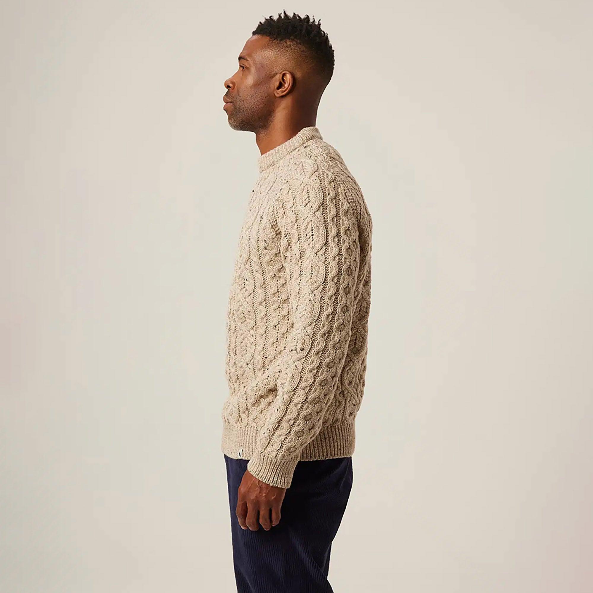 Product image 4 of 7 of Peregrine Men's Hudson Made In England Aran Jumper - Skiddaw