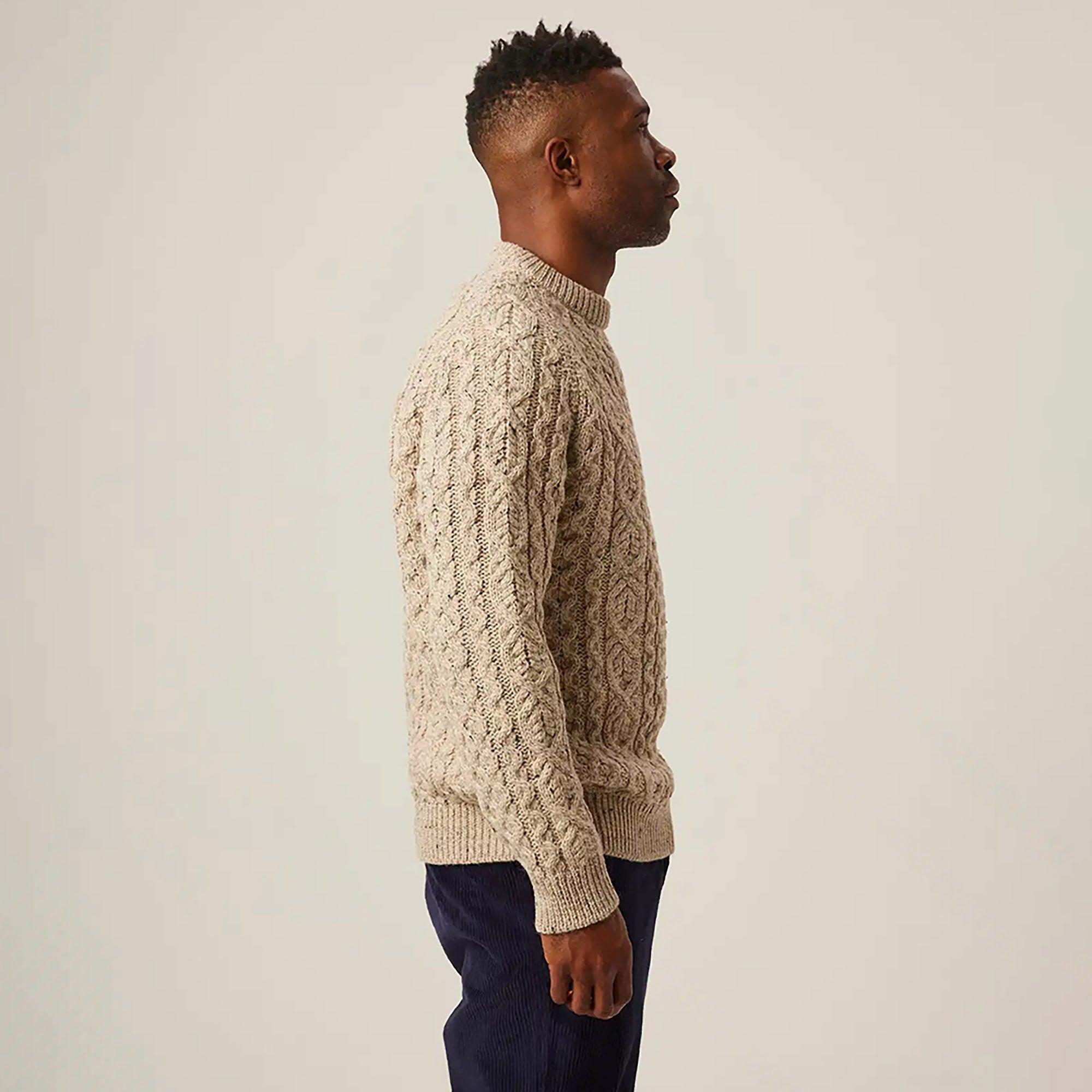 Product image 5 of 7 of Peregrine Men's Hudson Made In England Aran Jumper - Skiddaw