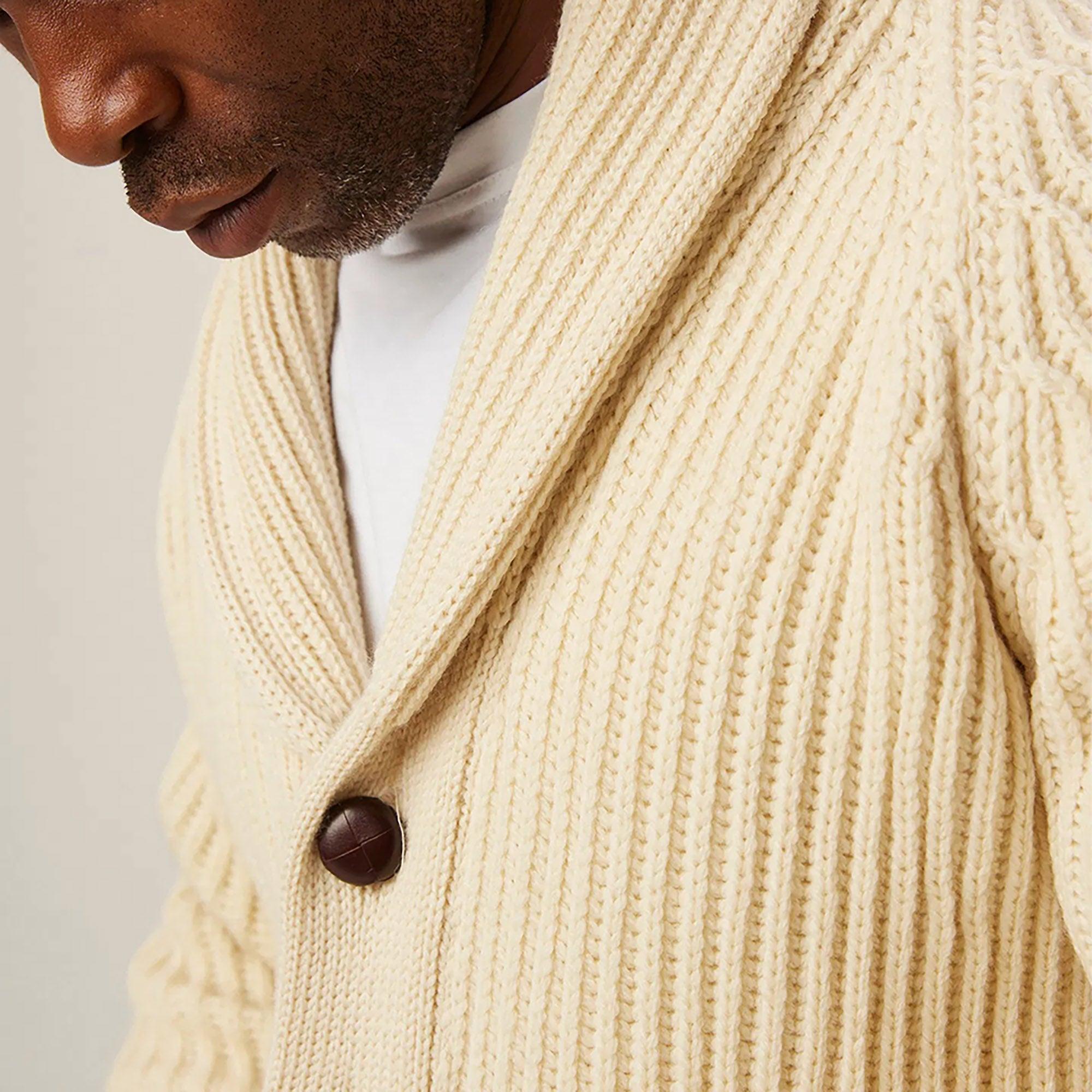 Product image 7 of 7 of Peregrine Men's Wilkinson Made In England Cardigan - Ecru