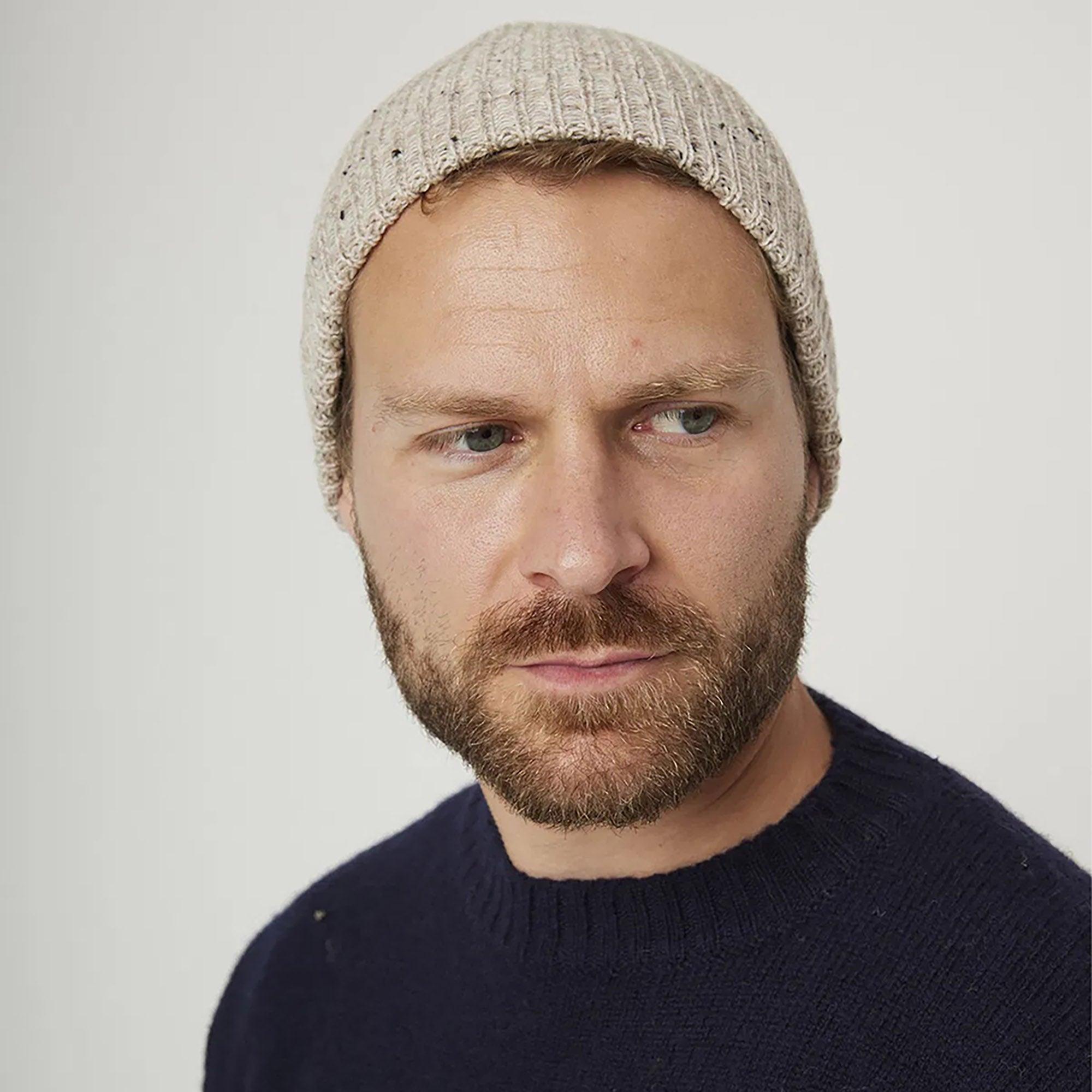 Product image 5 of 6 of Peregrine Porter Made In England Ribbed Beanie - Oatmeal