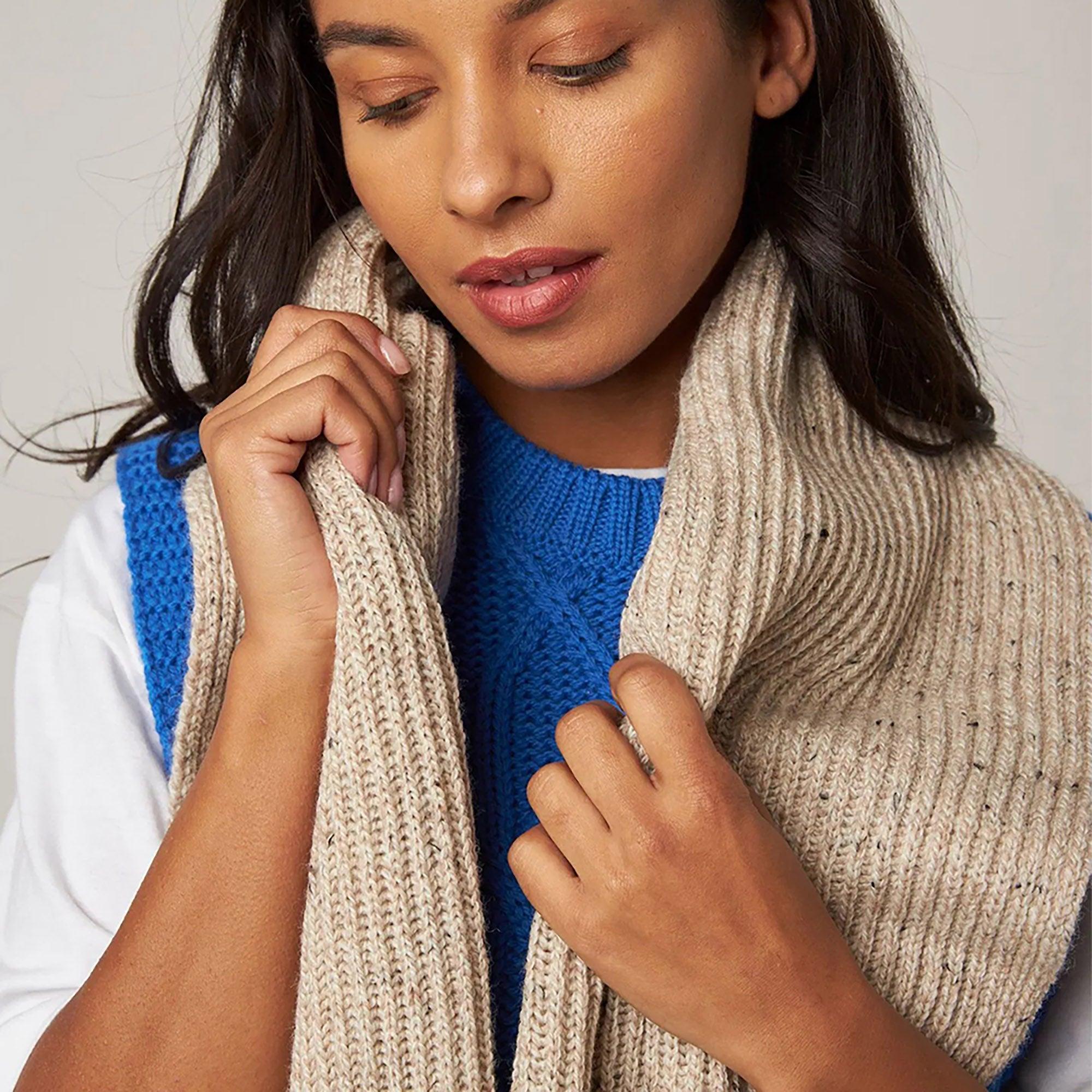 Product image 4 of 7 of Peregrine Porter Made In England Ribbed Scarf - Oatmeal