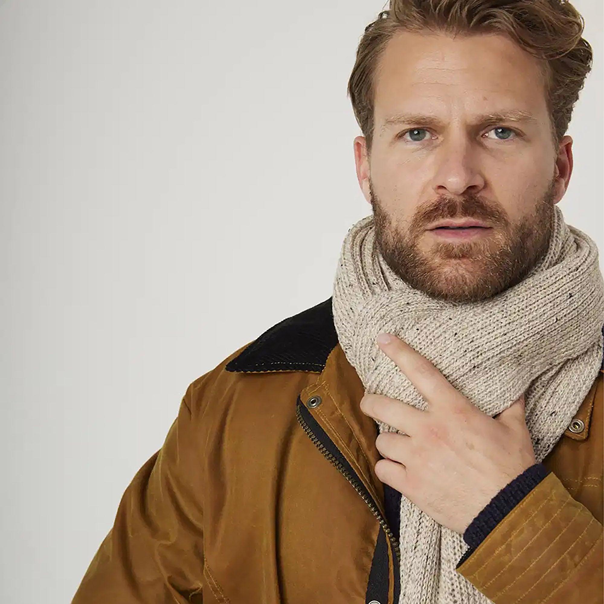 Product image 7 of 7 of Peregrine Porter Made In England Ribbed Scarf - Oatmeal