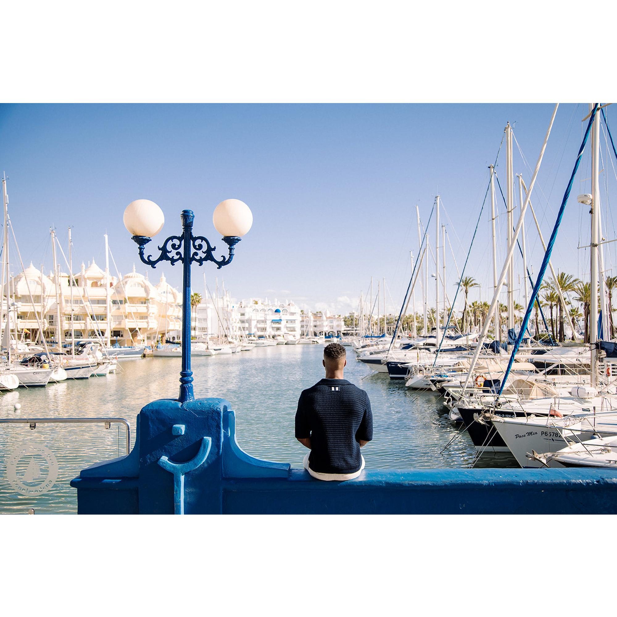 Product image 10 of 10 of Peregrine Men's Island Crochet Polo Shirt - Navy