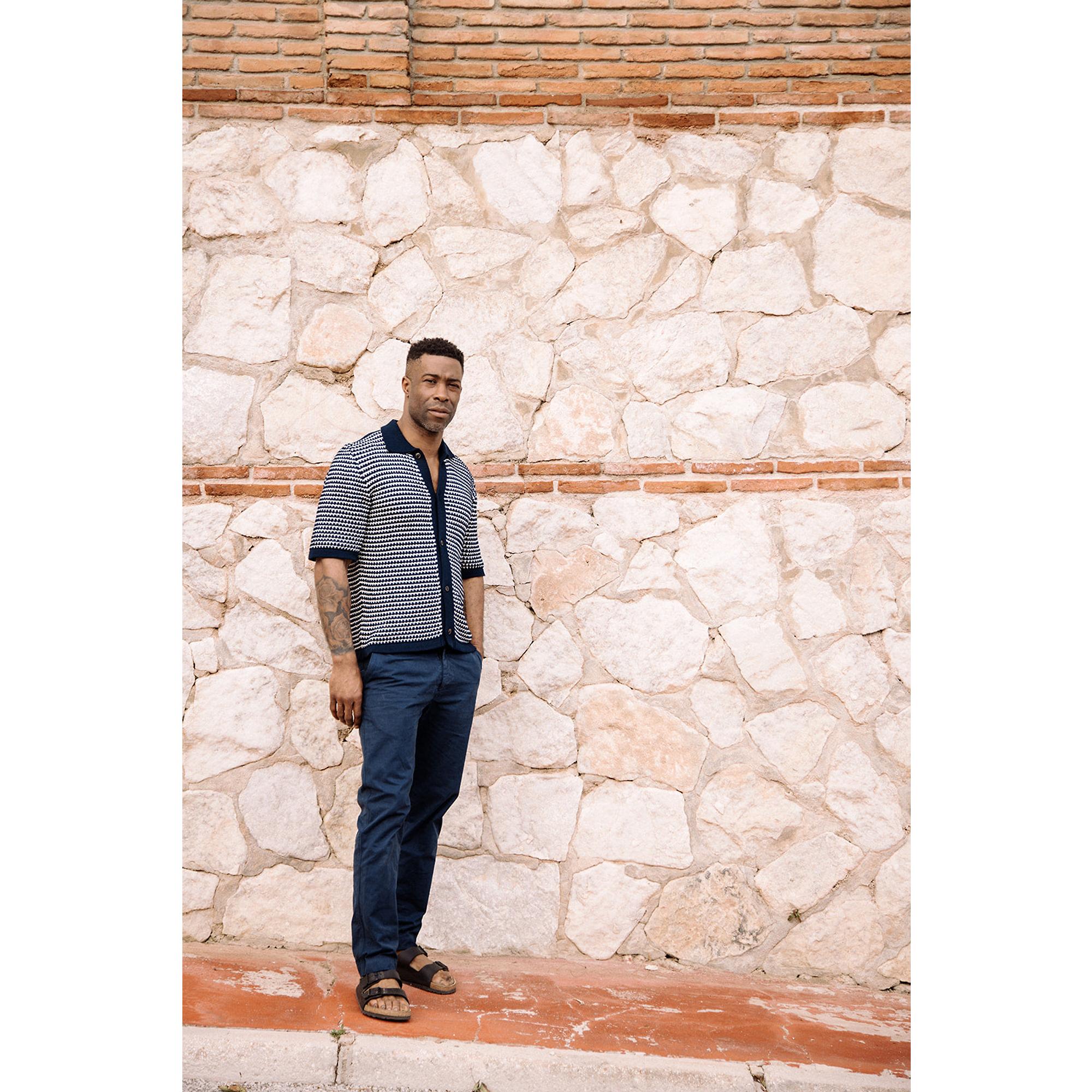 Product image 9 of 10 of Peregrine Men's Island Crochet Shirt - Navy