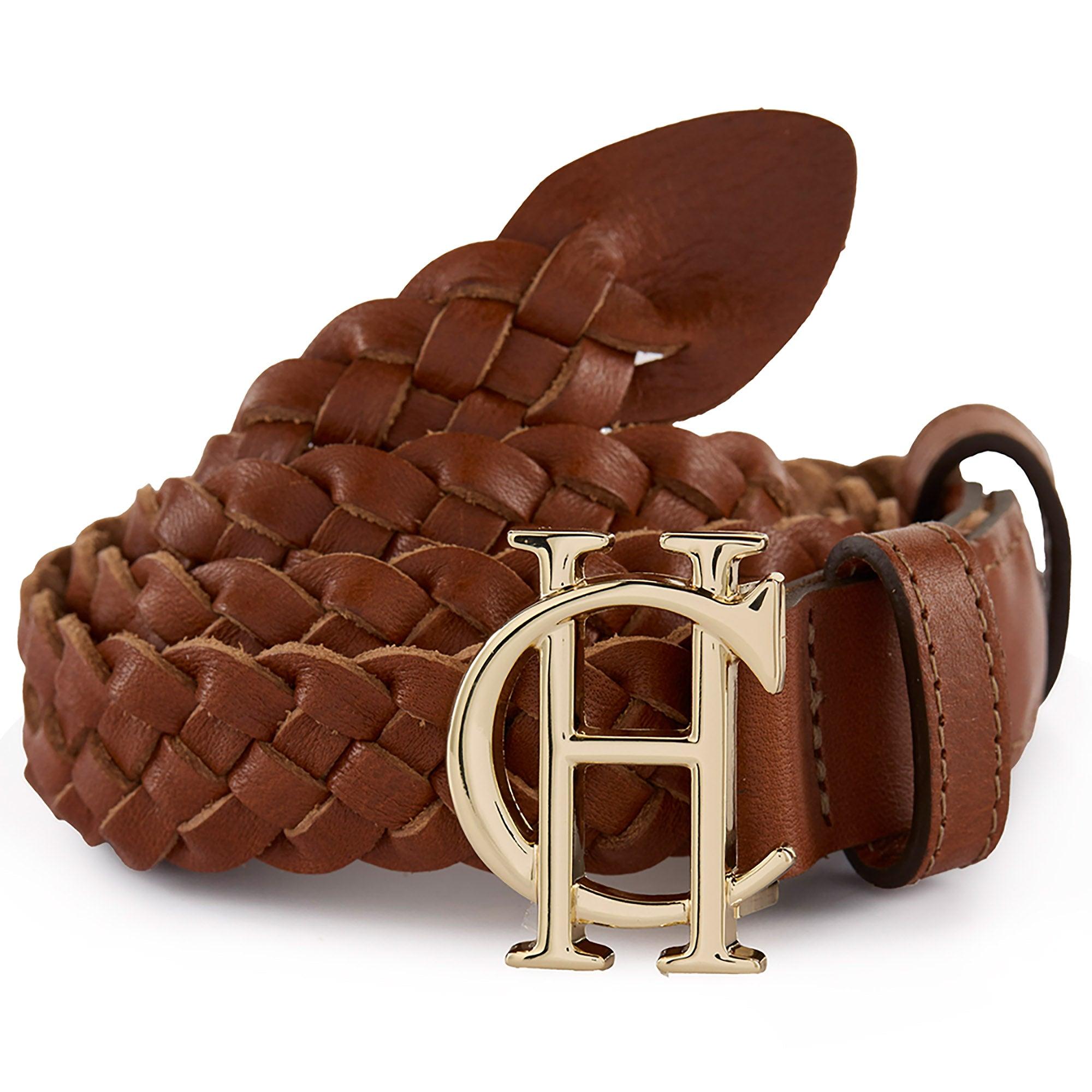 Product image 1 of 9 of Holland Cooper Women's Plaited Slim Belt - Tan