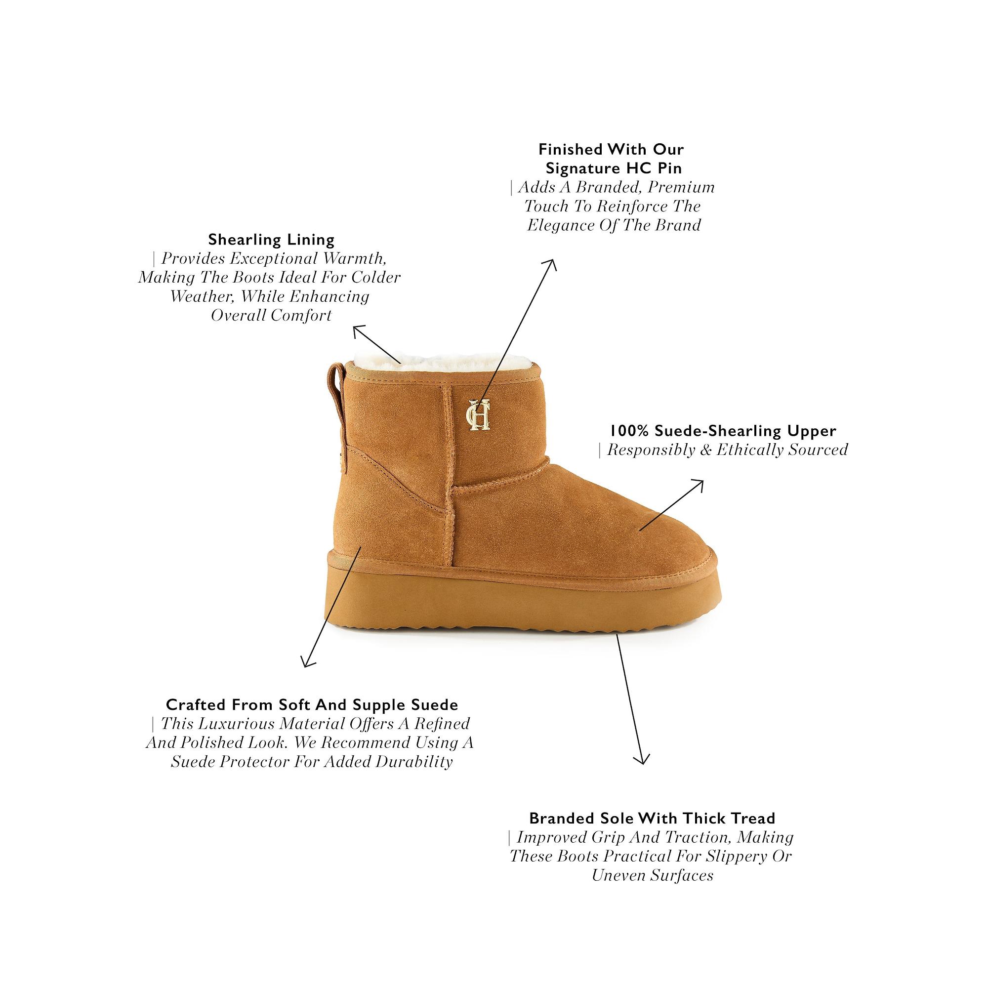 Product image 4 of 10 of Holland Cooper Women's Shearling Platform Boots - Tan