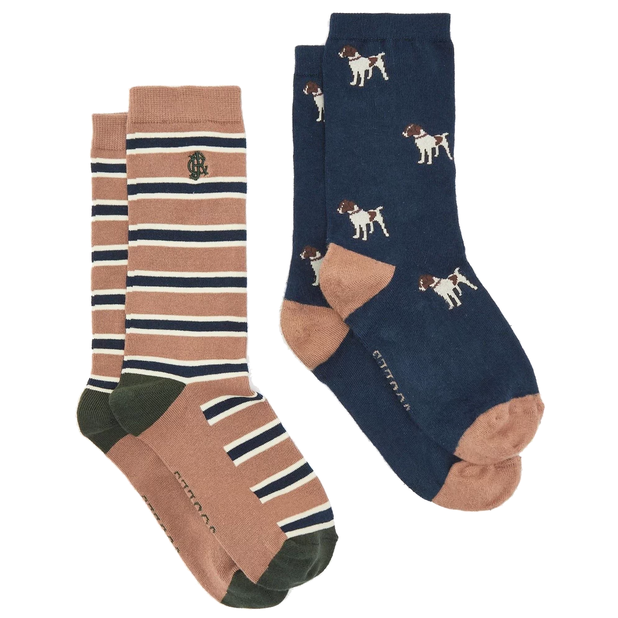 Product image 1 of 3 of Joules Men's Kingsbury Socks 2 Pack UK 7-12 - Navy/Camel