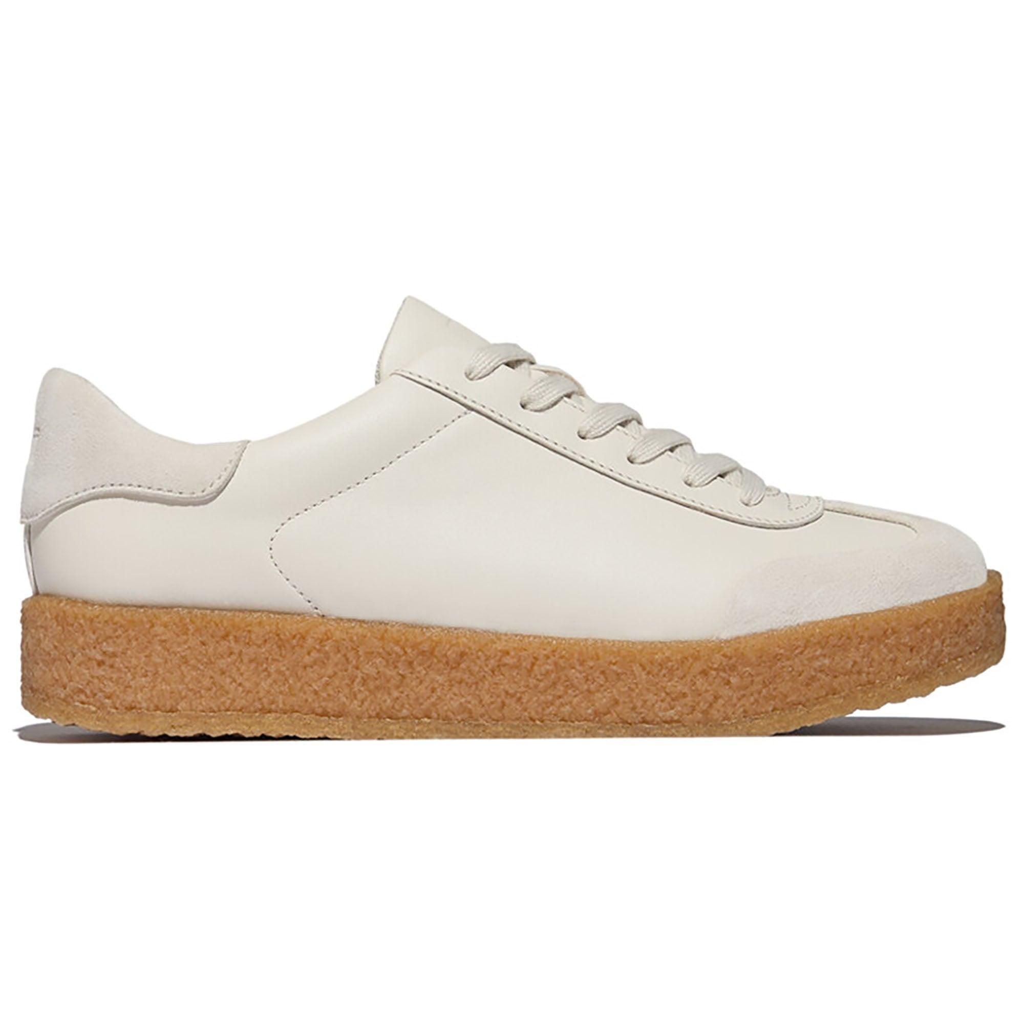 Product image 1 of 8 of FitFlop Women's RALLY T-TOE Leather/Suede Crepe Trainers - Paris Beige