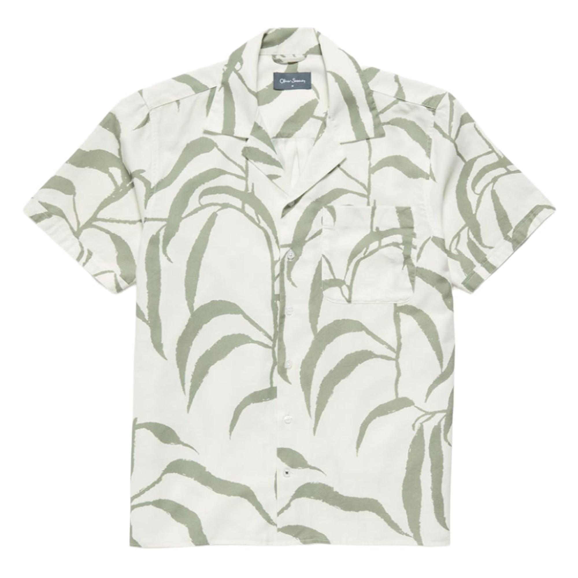 Product image 1 of 7 of Oliver Sweeney Men's Ravenshead Riviera Cotton Shirt - Khaki Print
