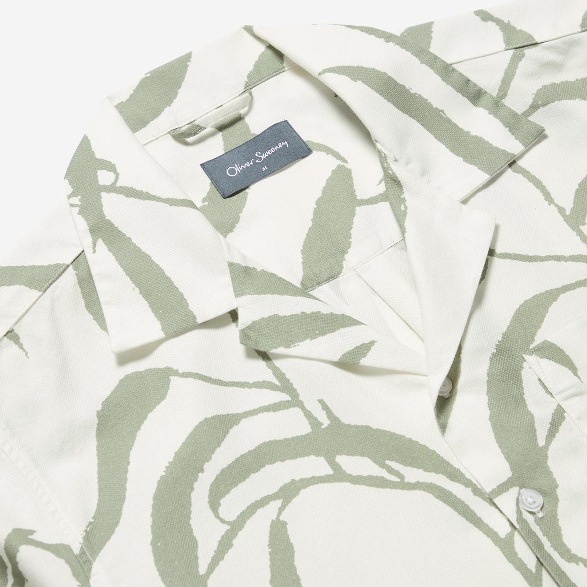 Product image 2 of 7 of Oliver Sweeney Men's Ravenshead Riviera Cotton Shirt - Khaki Print