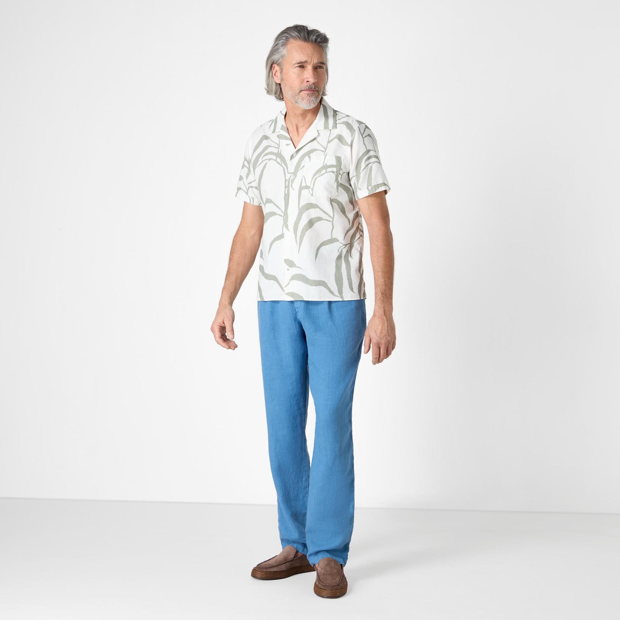 Product image 7 of 7 of Oliver Sweeney Men's Ravenshead Riviera Cotton Shirt - Khaki Print