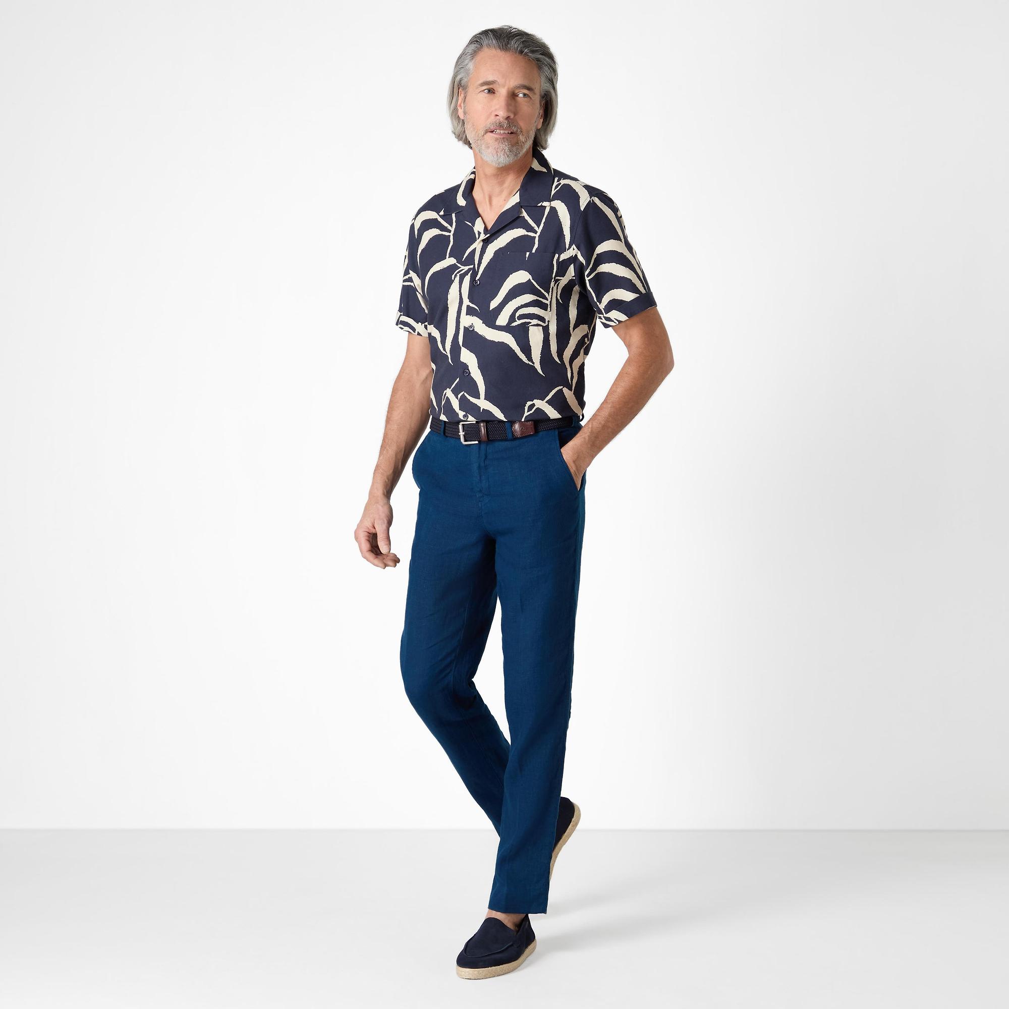 Product image 8 of 8 of Oliver Sweeney Men's Ravenshead Riviera Cotton Shirt - Navy Print