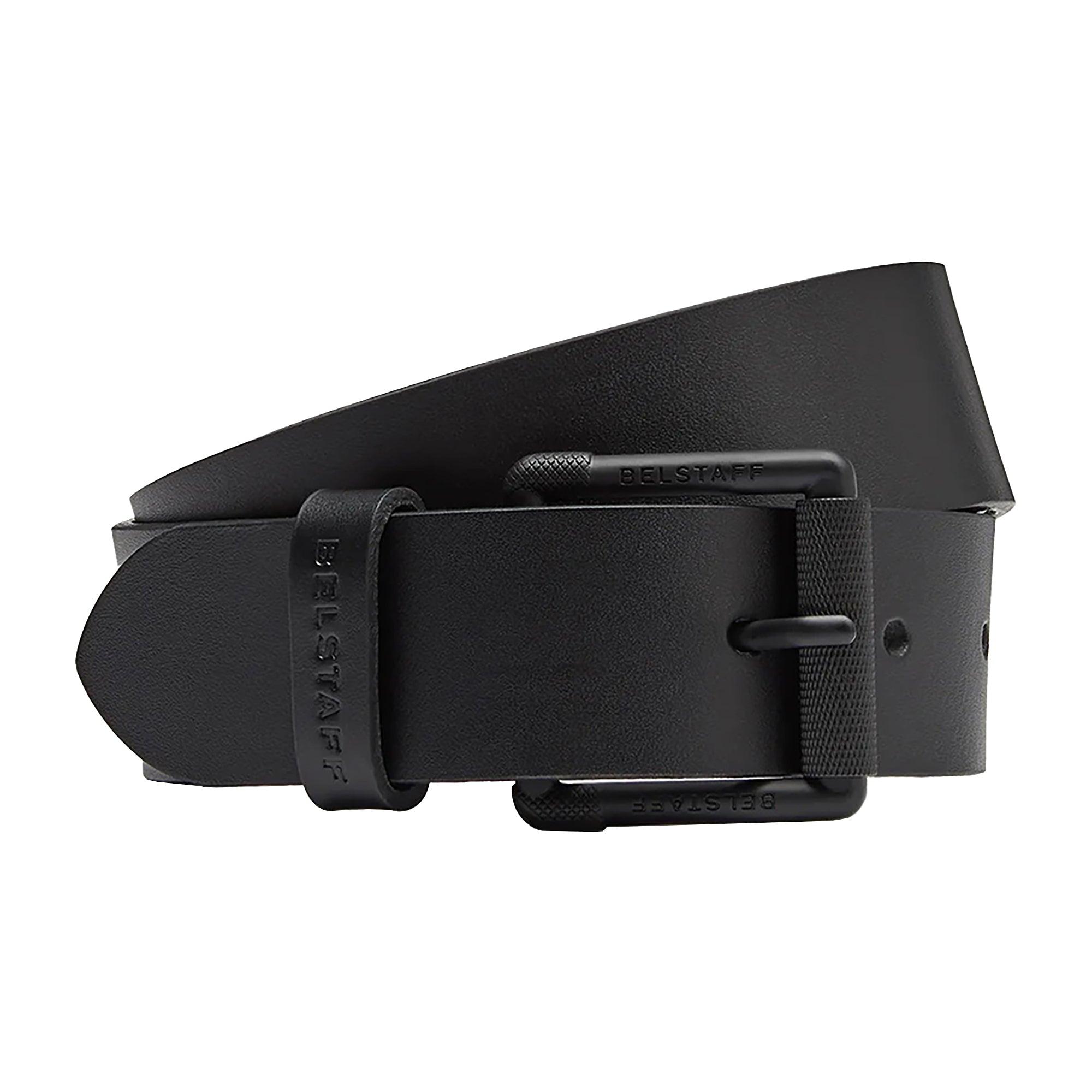 Product image 1 of 5 of Belstaff Men's Calf Leather Roller Buckle Belt - Black
