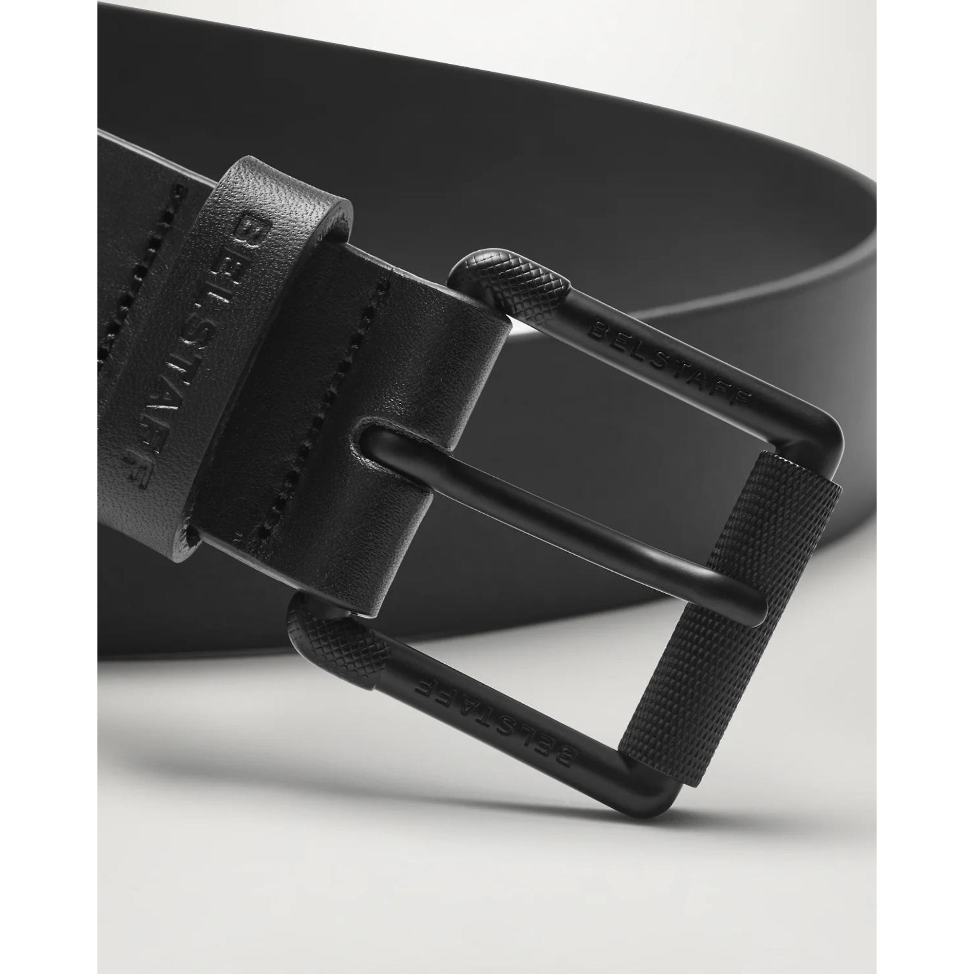 Product image 3 of 5 of Belstaff Men's Calf Leather Roller Buckle Belt - Black