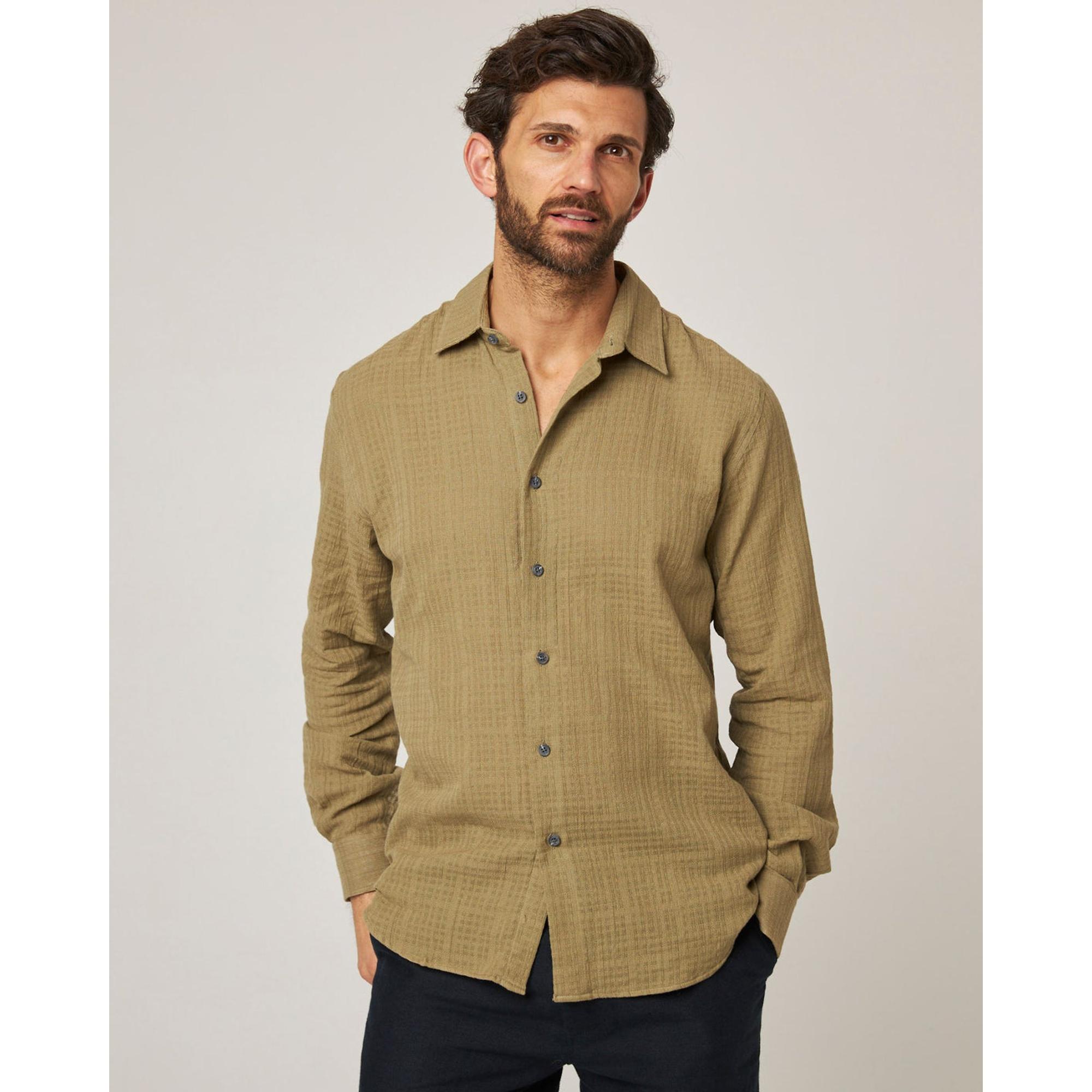 Product image 2 of 8 of Peregrine Men's Made In England Resort Shirt - Moss