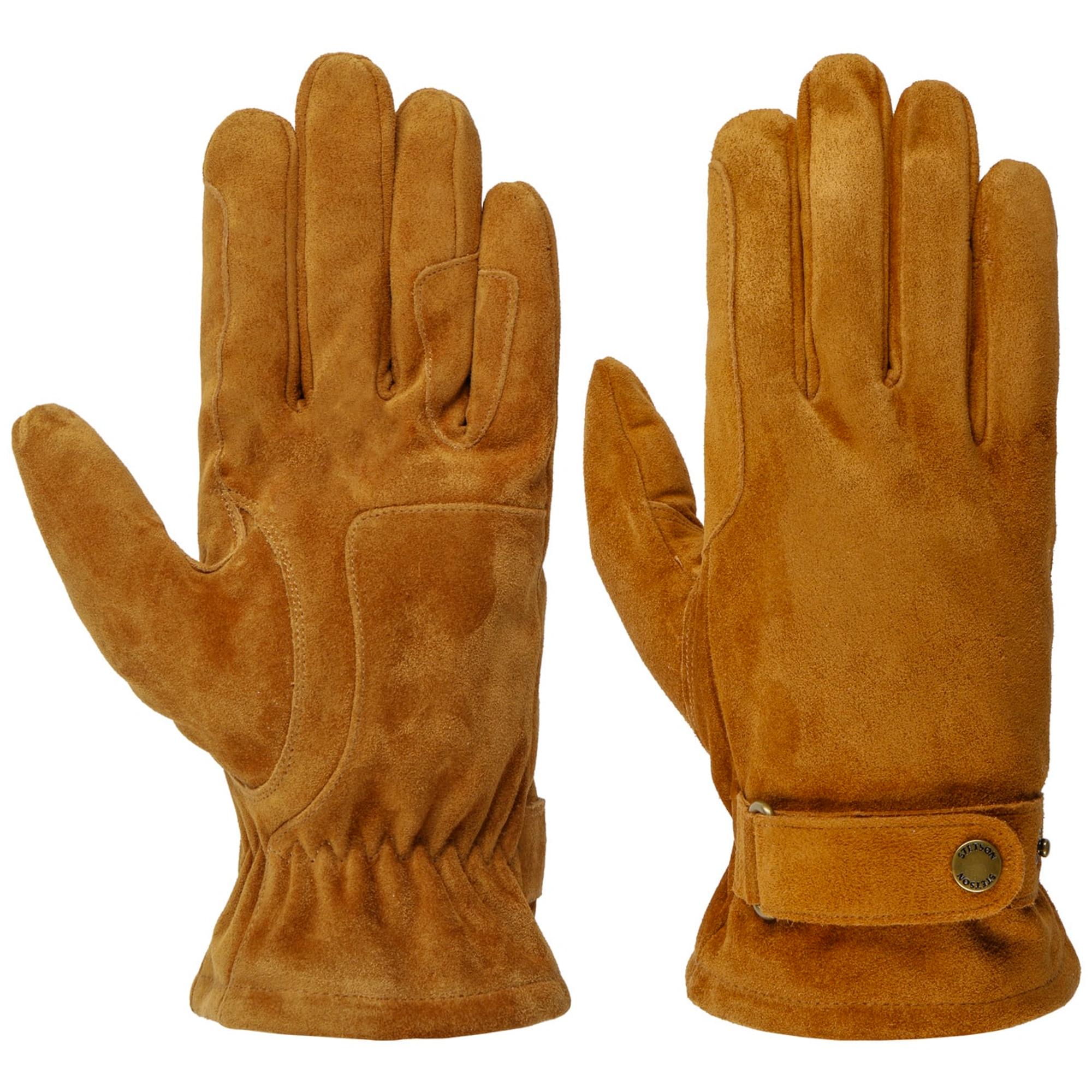 Product image 1 of 3 of Stetson Revetal Cowskin Leather Gloves- Cognac