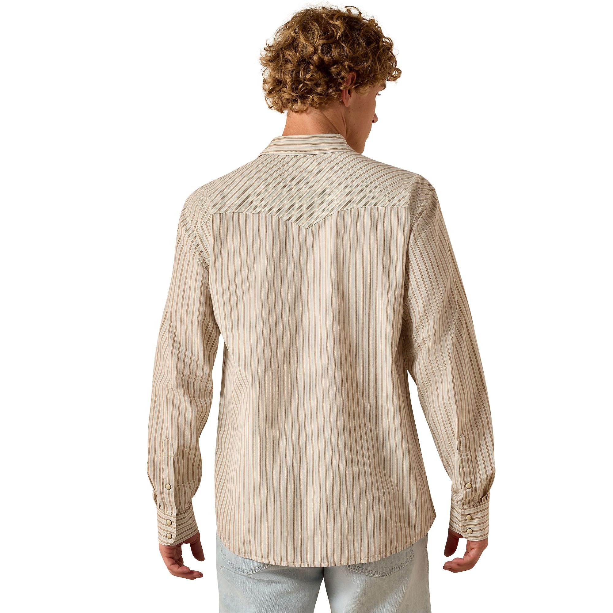 Product image 2 of 4 of Ariat Men's Retro Hesper Fitted Snap Shirt - Sandshell Stripe