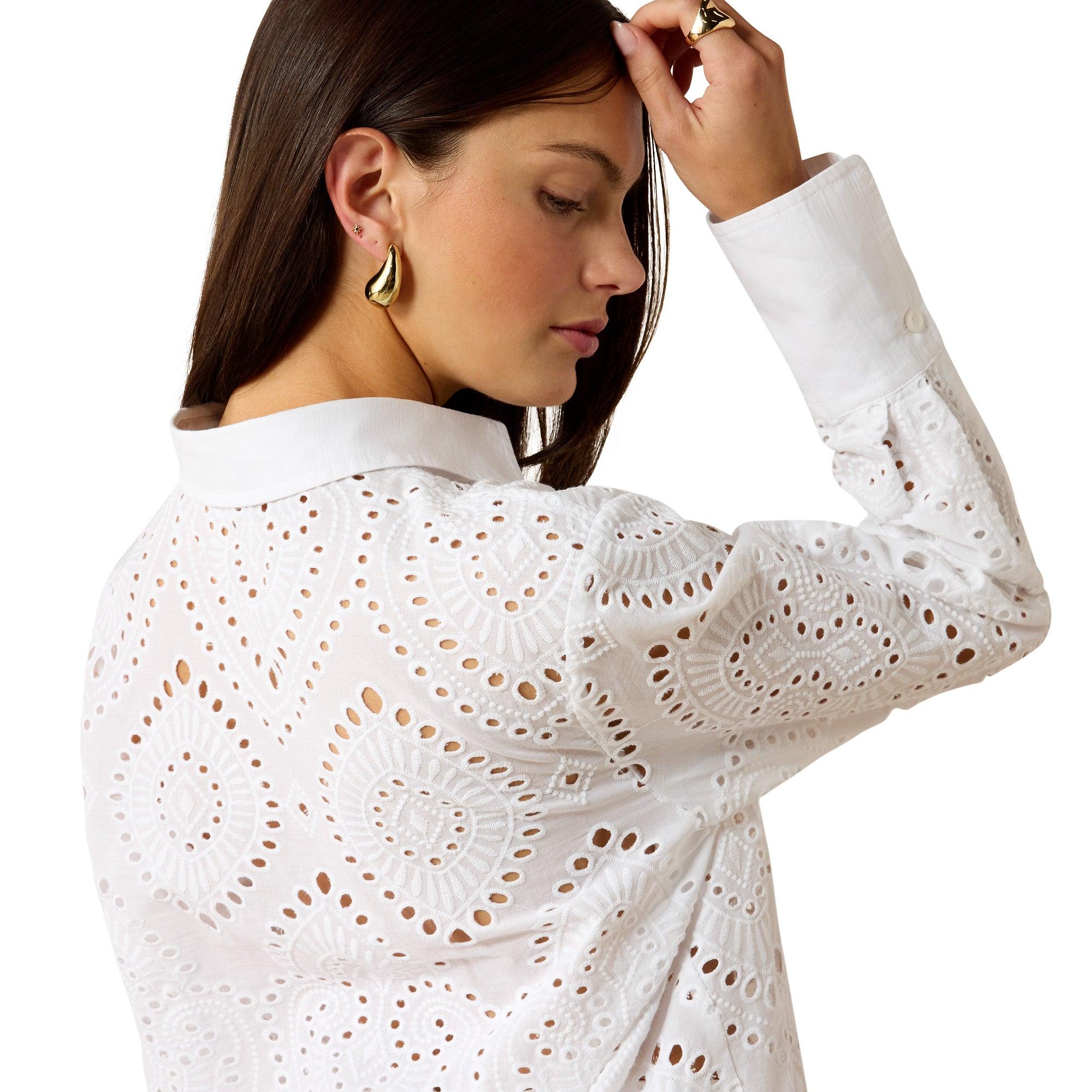 Product image 4 of 5 of Ariat Women's Millington Loose Blouse - White