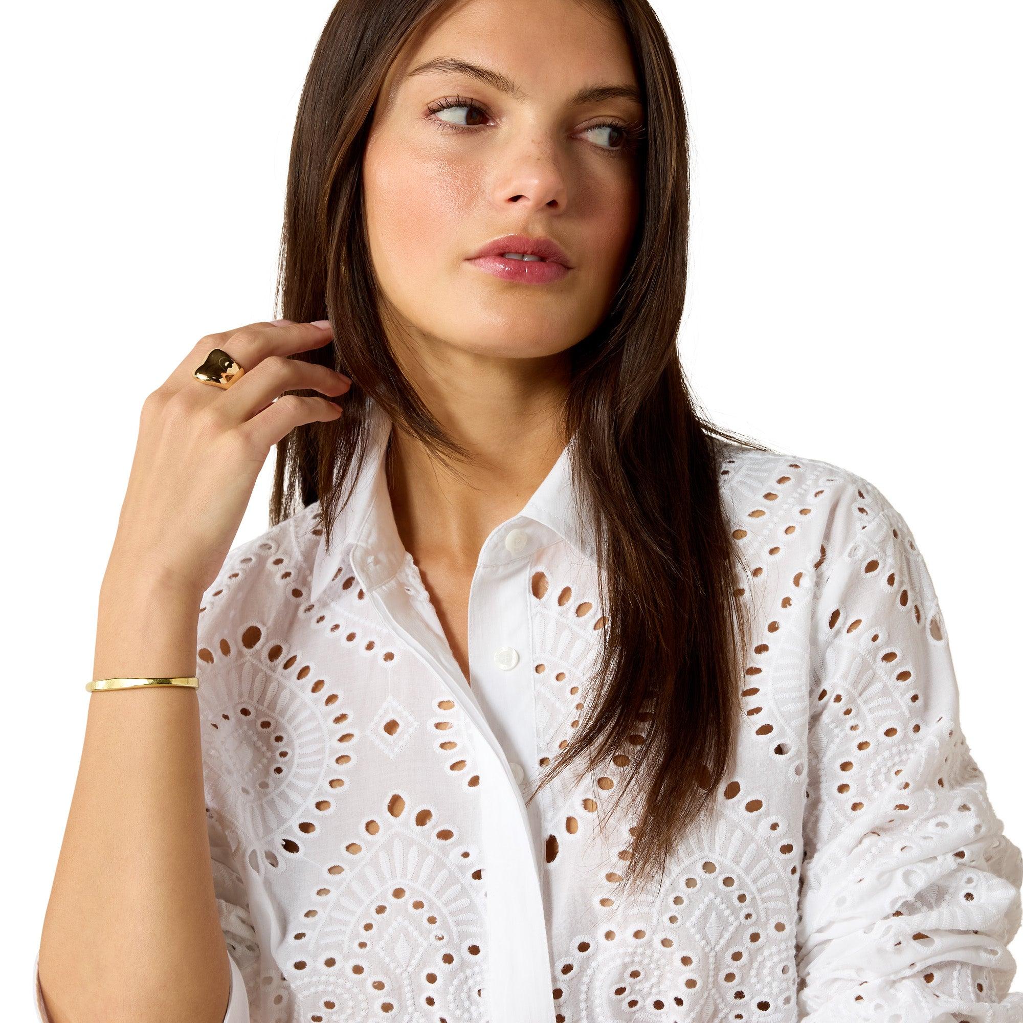 Product image 5 of 5 of Ariat Women's Millington Loose Blouse - White