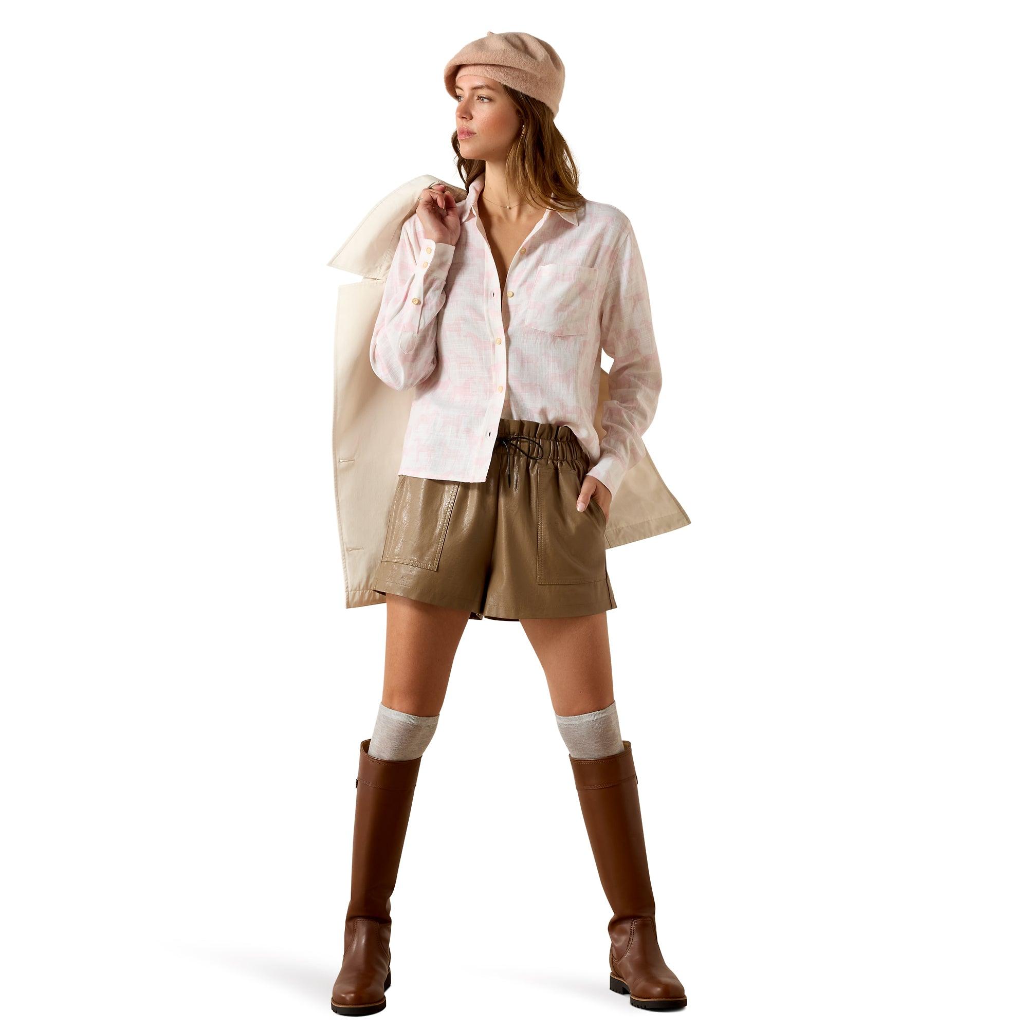 Product image 3 of 5 of Ariat Women's Rudford Long Sleeve Shirt - Icy Pink Horse Print