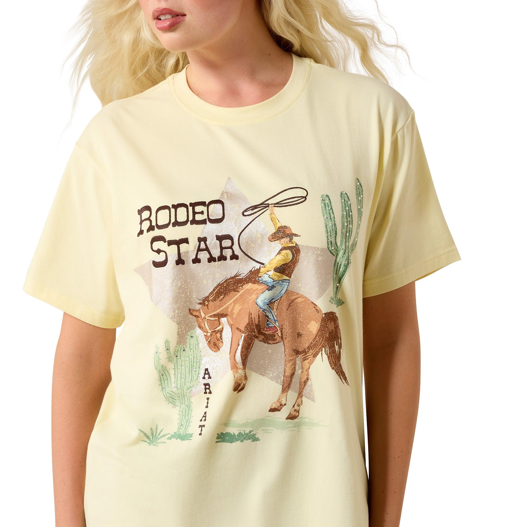 Product image 4 of 4 of Ariat Women's Rodeo Star Boyfriend T-Shirt - Pear Sorbet
