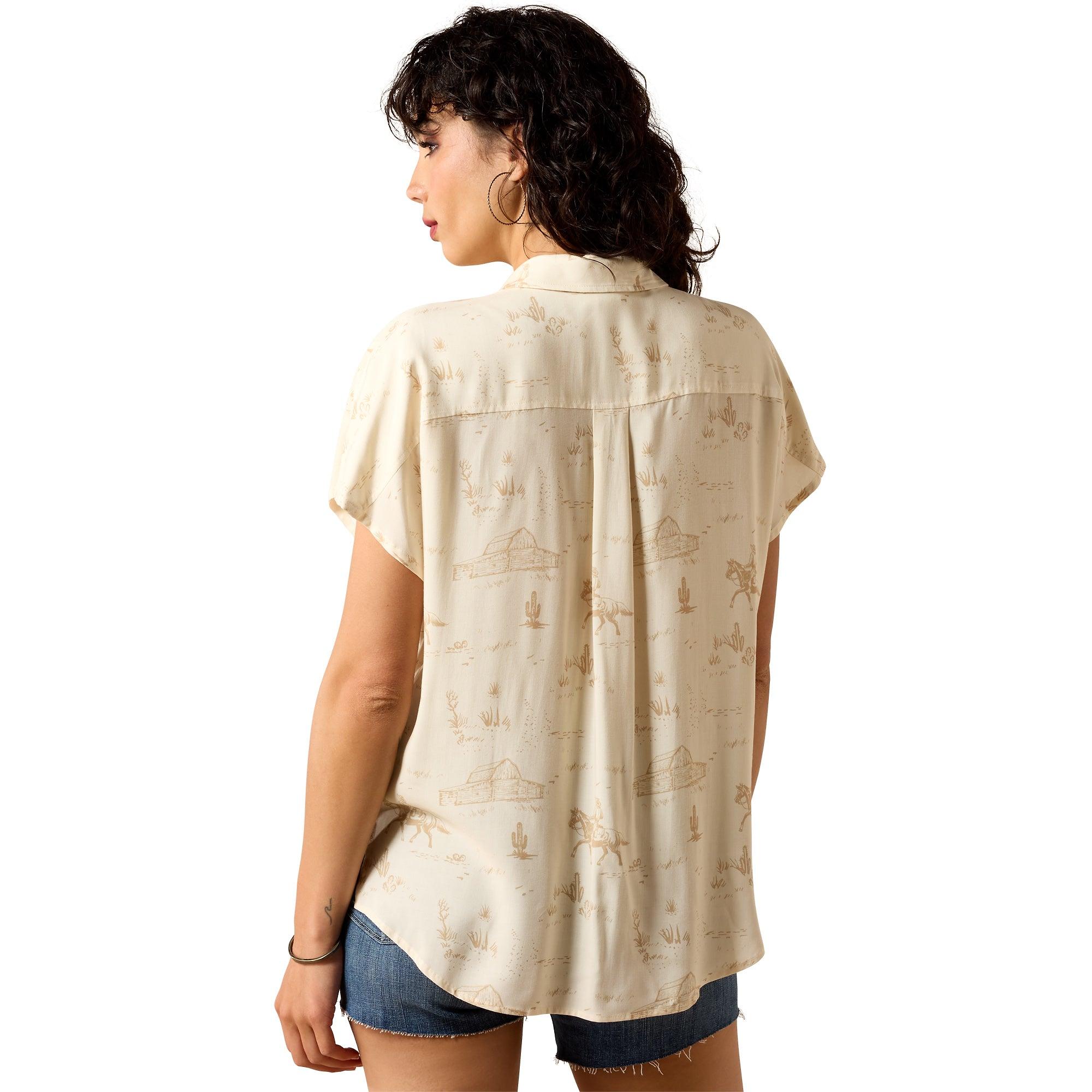 Product image 2 of 4 of Ariat Women's Badlands Western Shirt - Turtledove Ranchscape