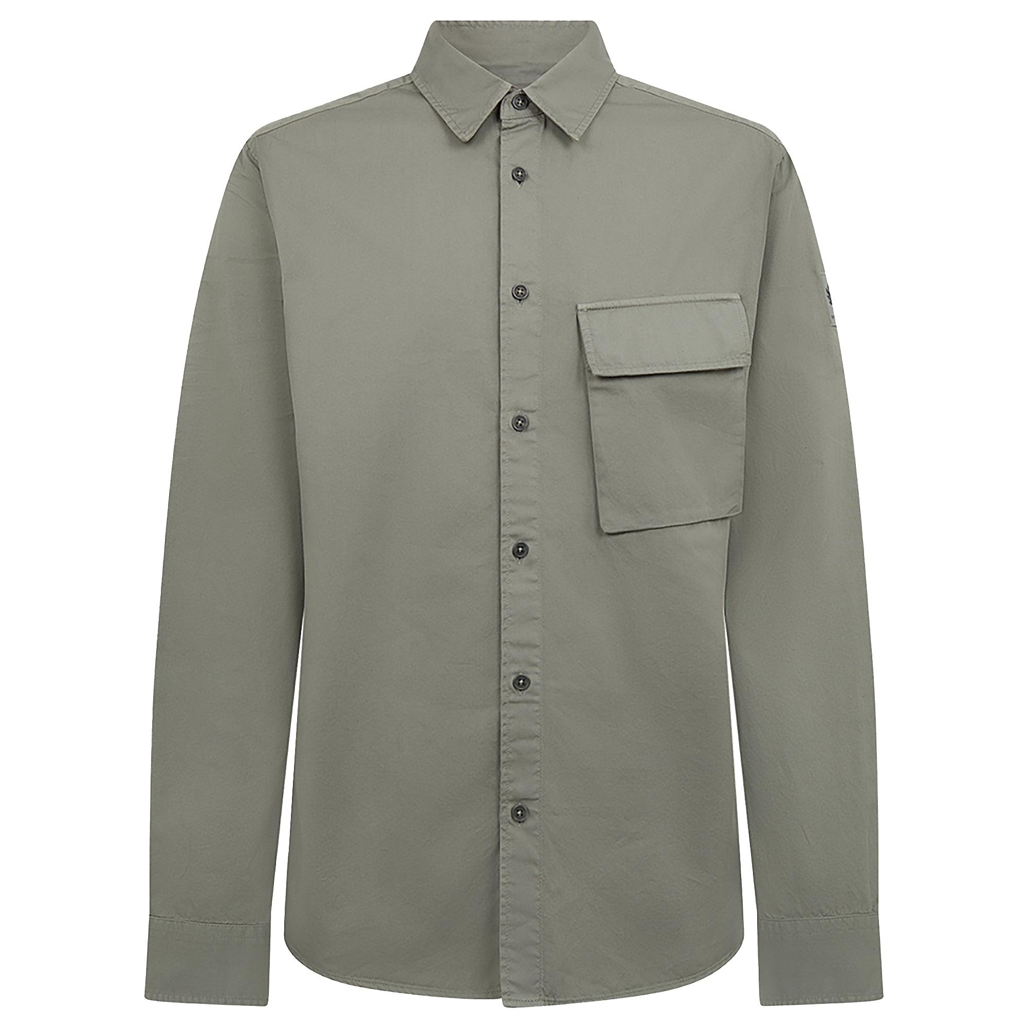 Product image 1 of 3 of Belstaff Men's Garment Dye Cotton Scale Shirt - Sage Green