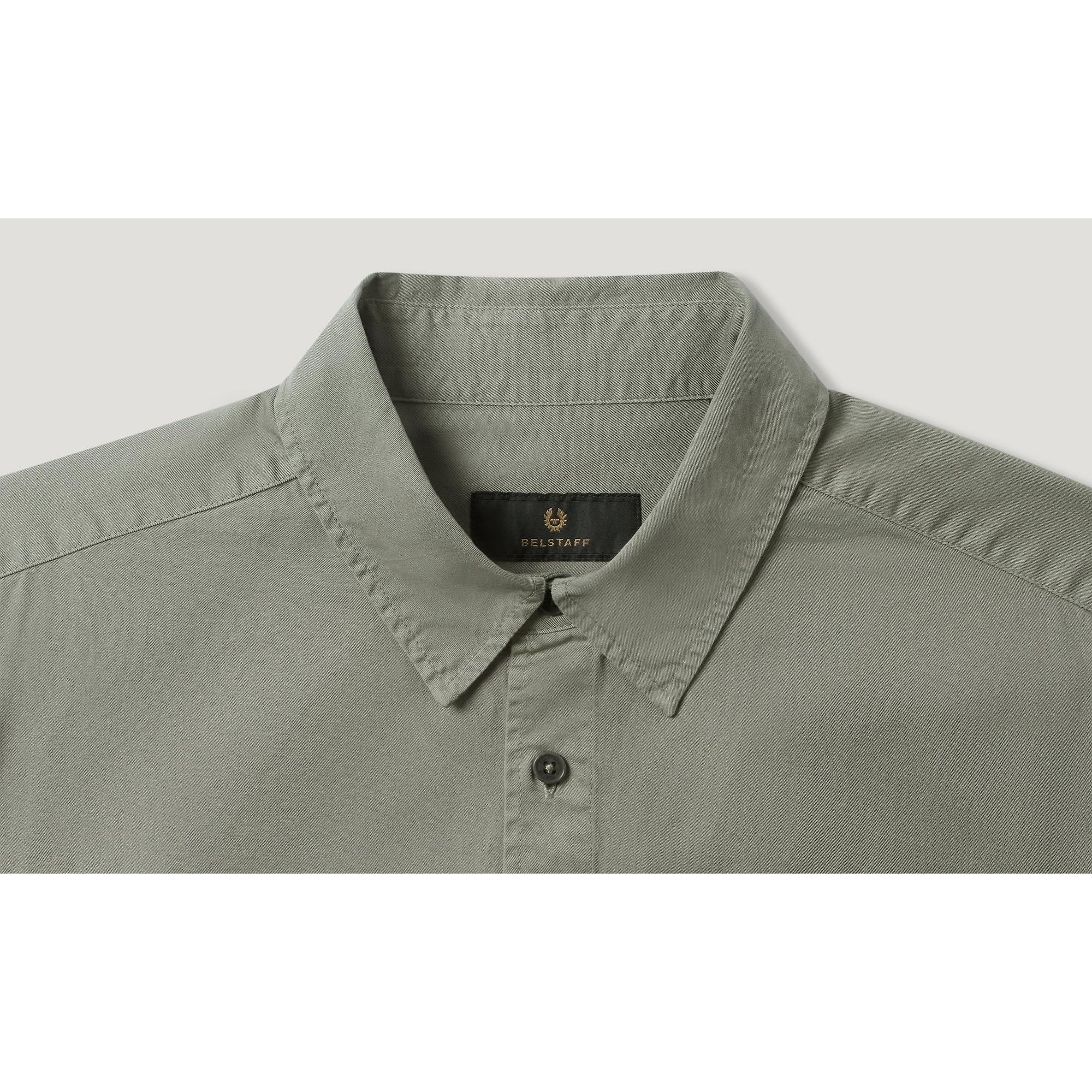 Product image 2 of 3 of Belstaff Men's Garment Dye Cotton Scale Shirt - Sage Green