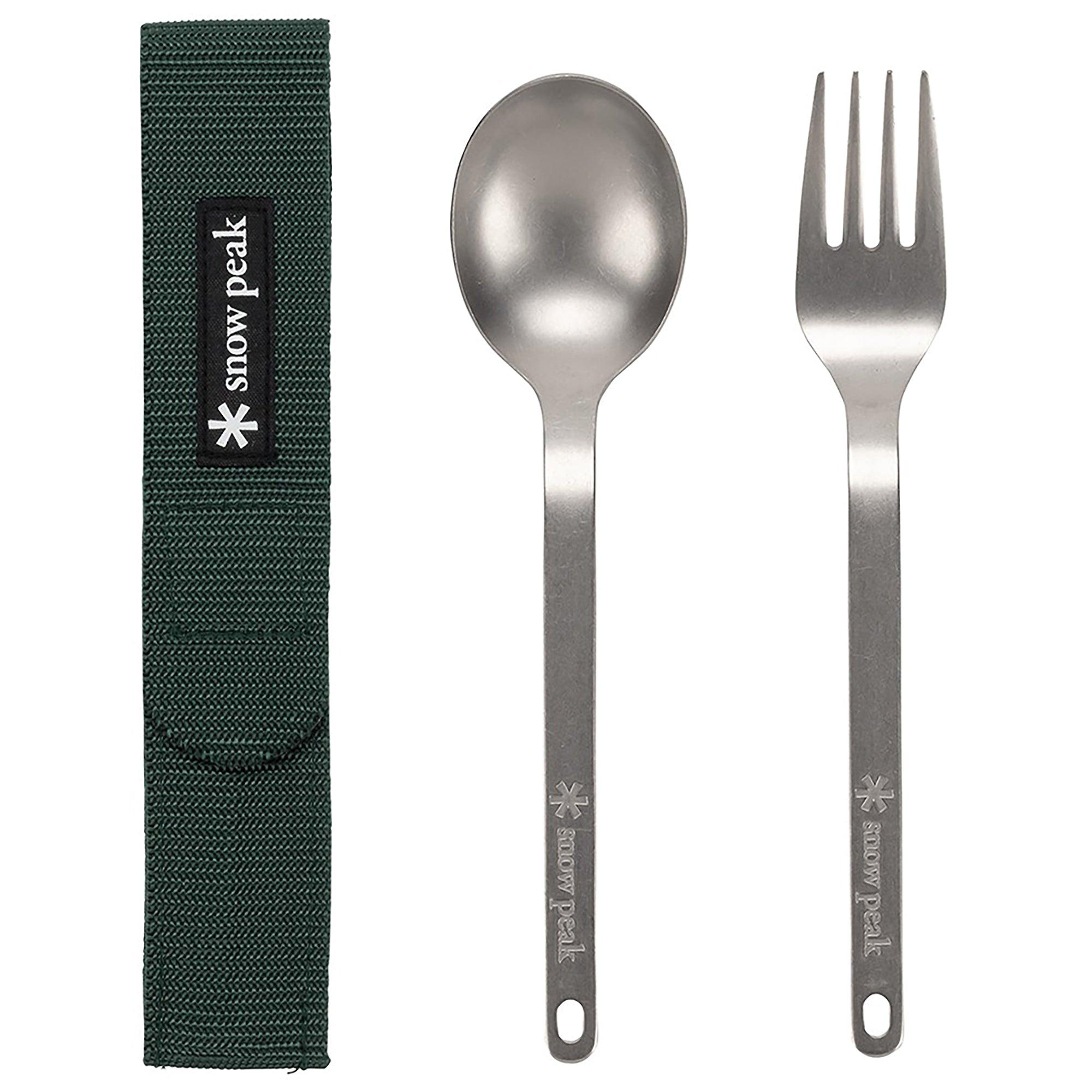 Product image 1 of 13 of Snow Peak Titanium Fork & Spoon Set
