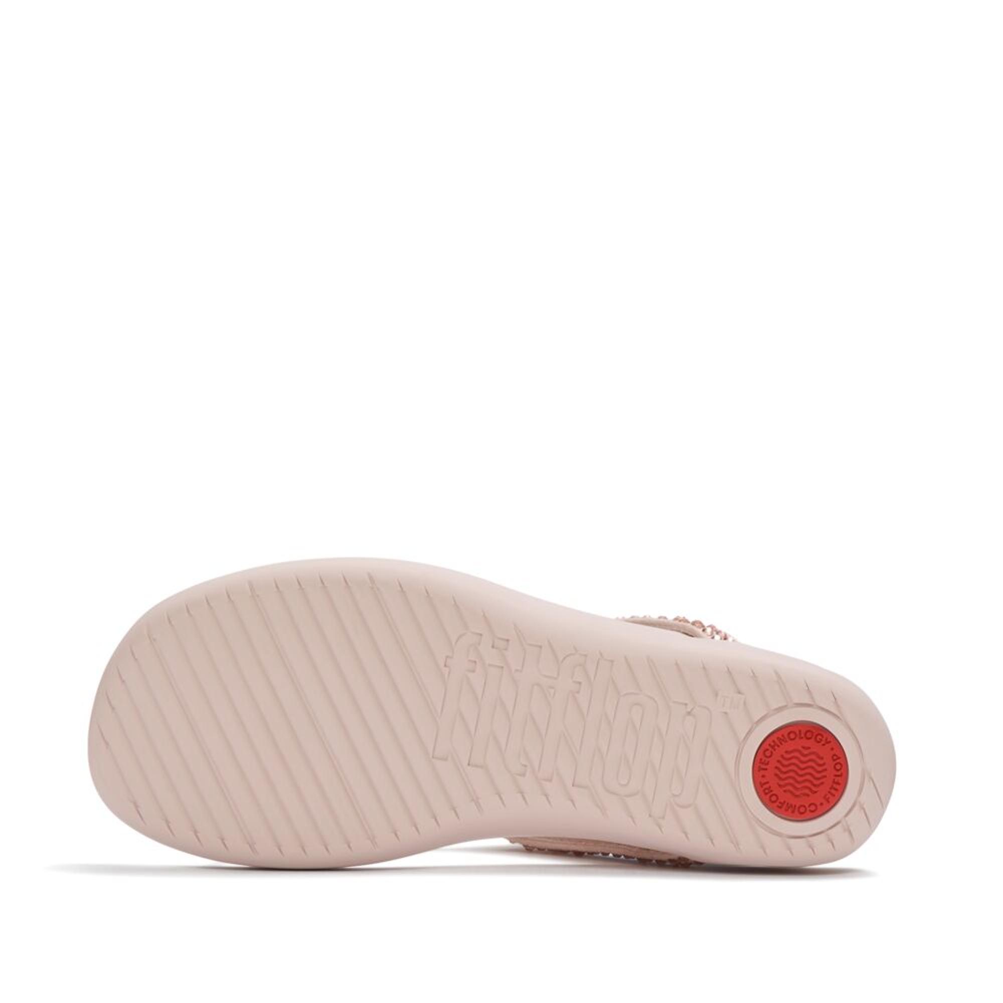 Product image 4 of 5 of FitFlop Women's SOLAY Mixed-Crystal Toe-Post Sandals - Nude Rose