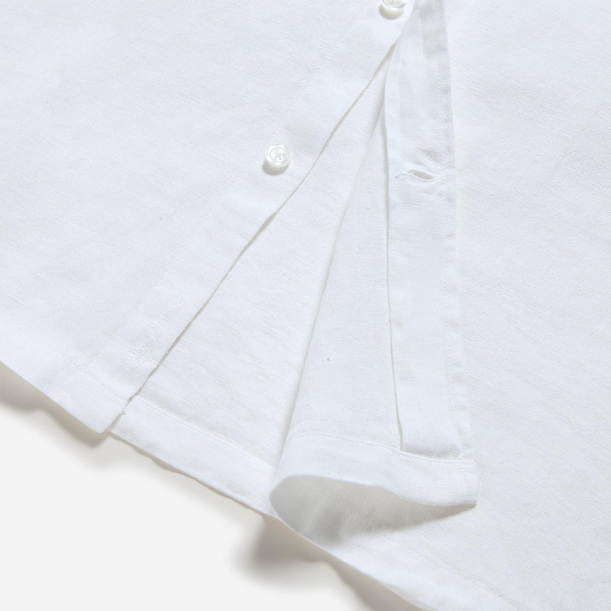 Product image 3 of 6 of Oliver Sweeney Men's Somerton Short Sleeved Linen Shirt - White